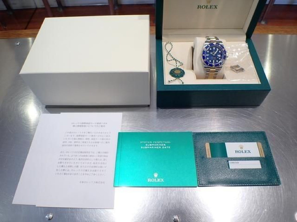 ROLEX Submariner date 18KYG combination blue 116613LB '17 Mens 193663394 hannari-shop