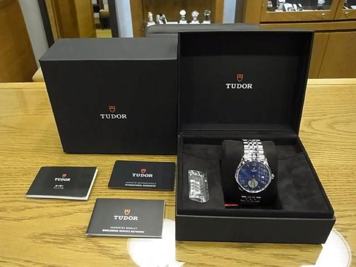 TUDOR 1926 Luna blauwe wijzerplaat 39 MM Ref.91560 heren 193837610 hannari-shop