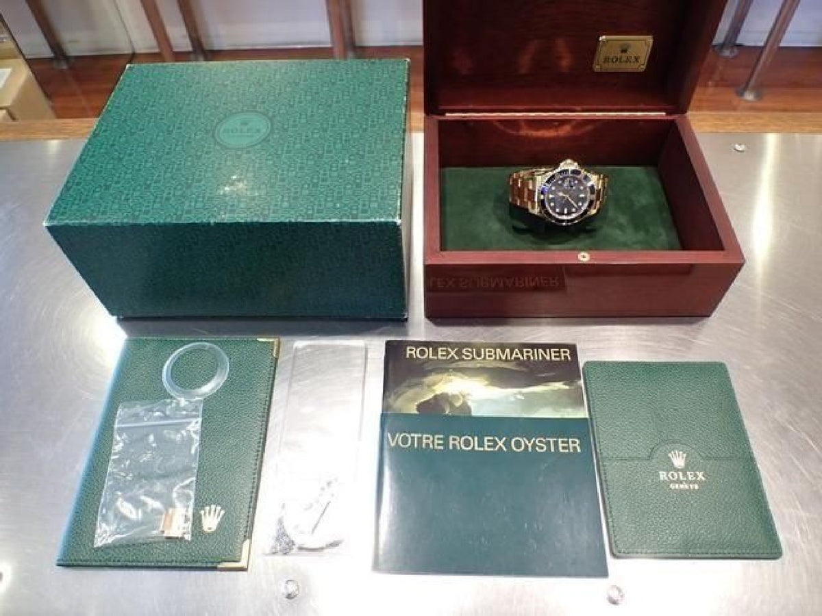 ROLEX Submariner datum 18KYG blauwe wijzerplaat Y-serie heren 193904225 hannari-shop