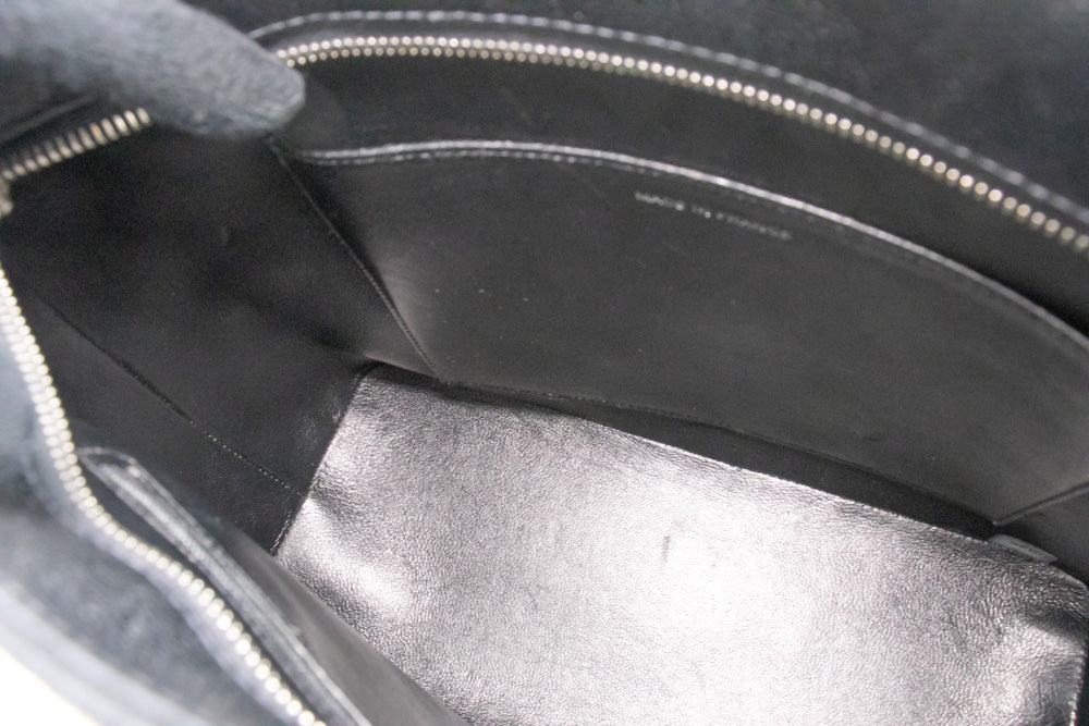 CHANEL Silver Medallion Caviar Schoudertas Winkel Tote Zwart SV n42 hannari-shop