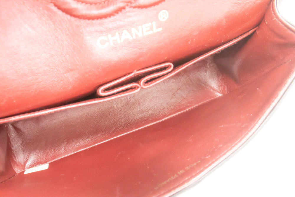 CHANEL Classic Double Flap 9" Chain Schoudertas Zwart Lamsleer ak5 hannari-shop
