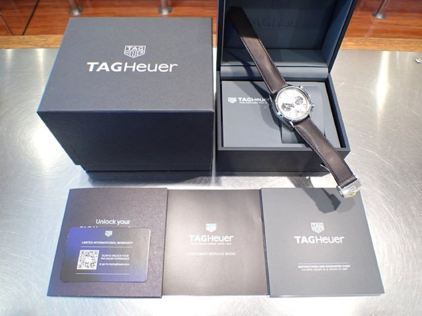 TAG HEUER Carrera Calibre02 Chronograaf oranje gradatie Origineel heren 174751870 hannari-shop