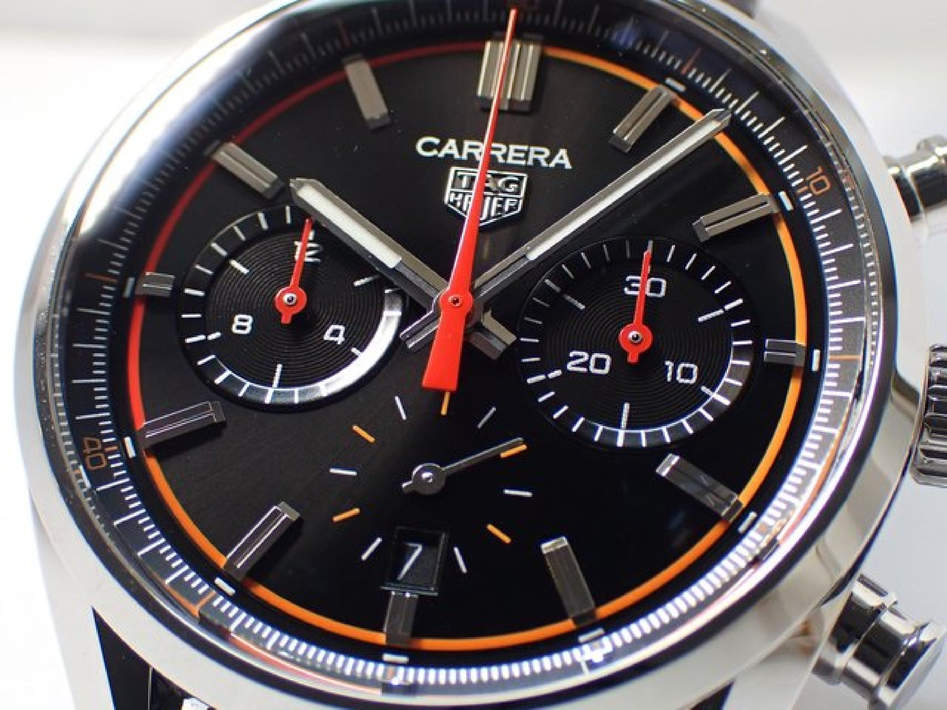 TAG HEUER Carrera Calibre02 Chronograaf oranje gradatie Origineel heren 174751870 hannari-shop
