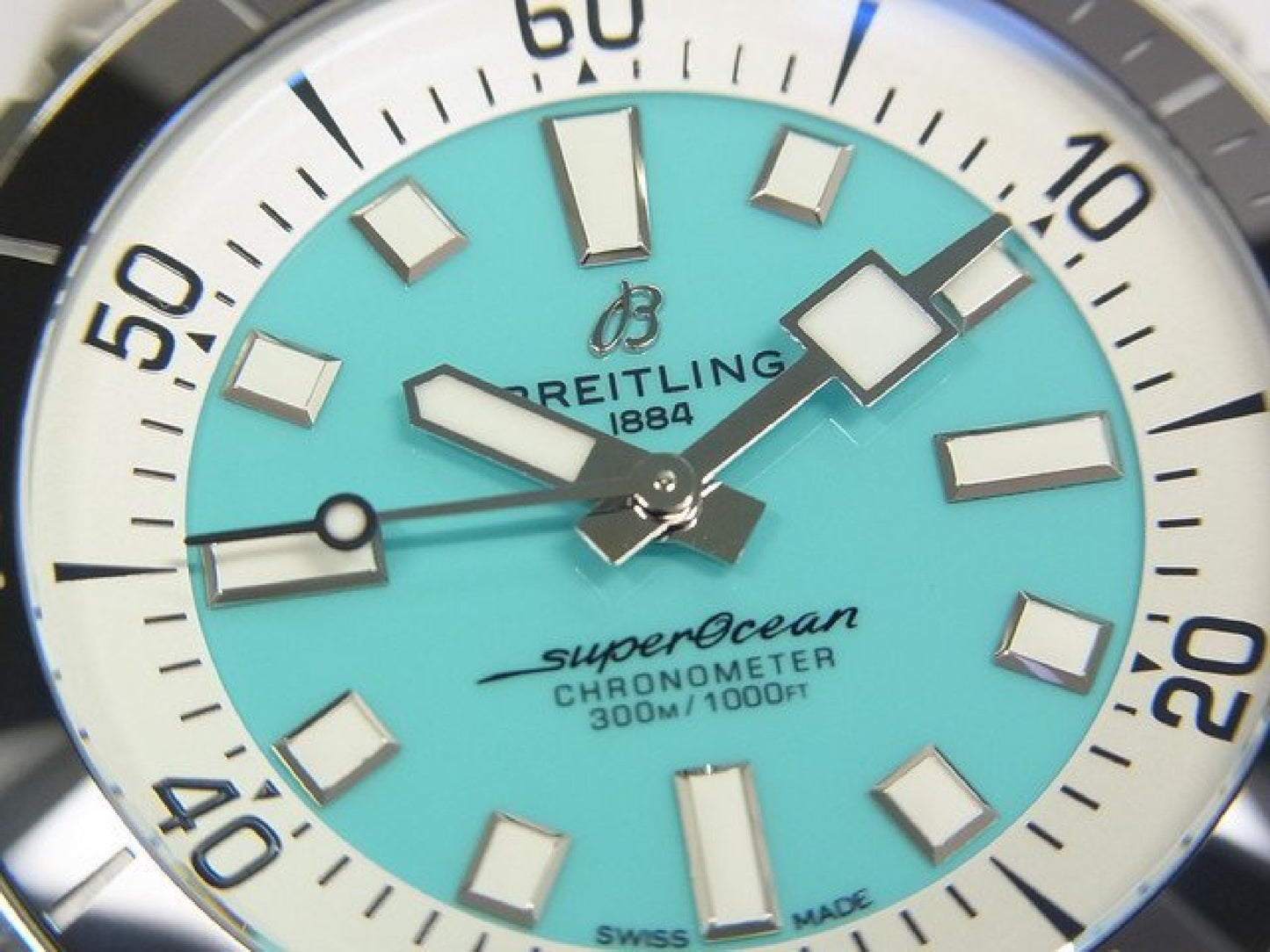 BREITLING Superocean Automatic 44 turquoise blue A17376 Heren 183537117 hannari-shop