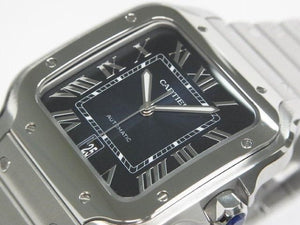 CARTIER Santos de  LM blue WSSA0030 Womens 184507750 hannari-shop