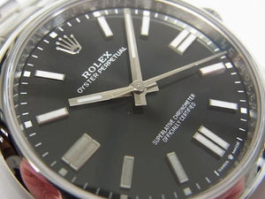 ROLEX Oyster PERPETUAL 41 black Ref.124300 Mens 185961554 hannari-shop
