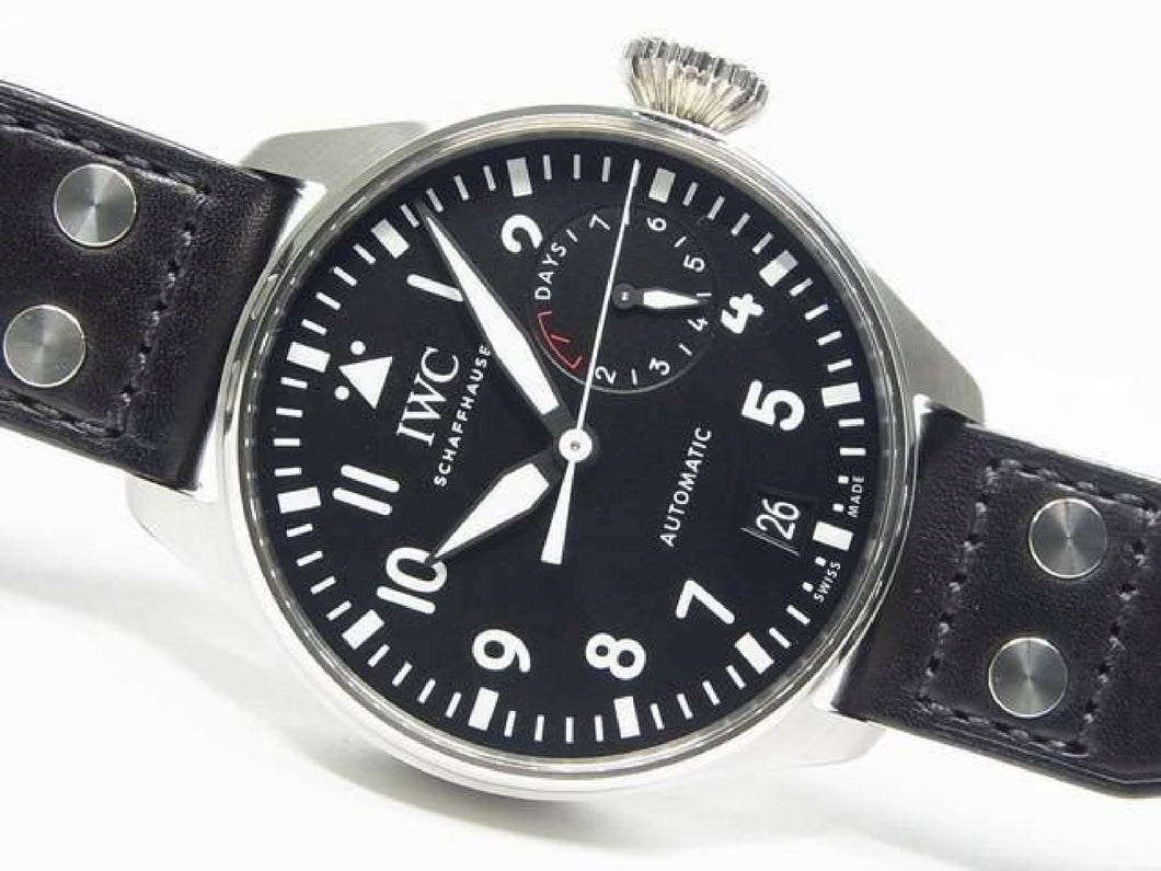 IWC large Pilot's watch 46 MM black IW501001 Mens 186654097 hannari-shop