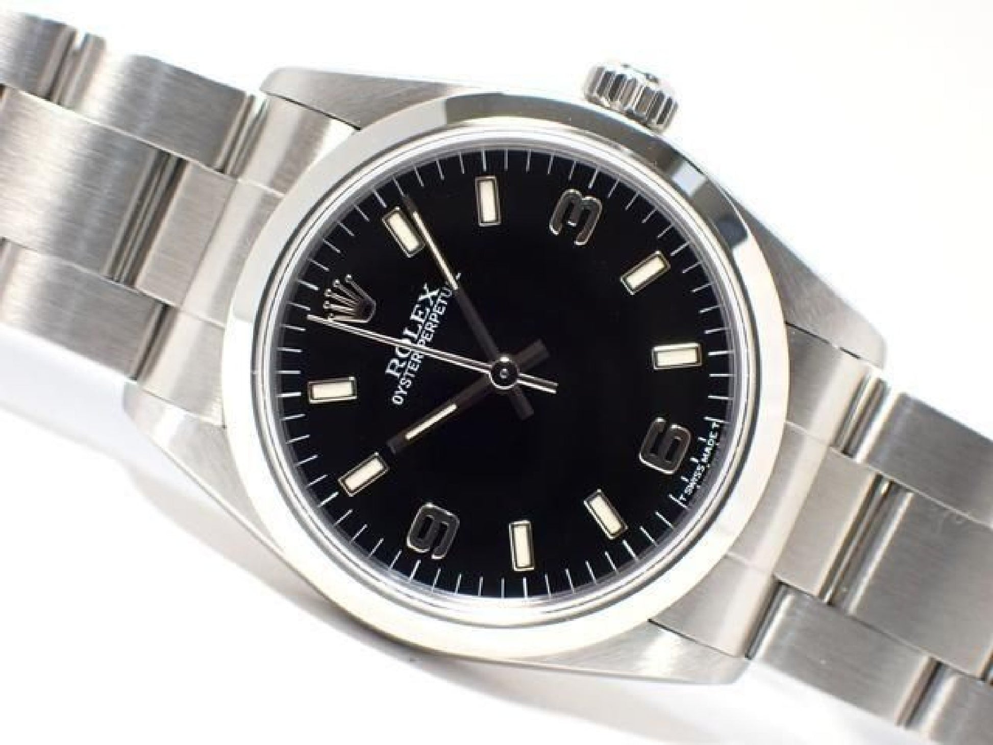 ROLEX Oyster PERPETUAL zwart3 6 9 67480 U-serie '98 Heren 189282561 hannari-shop