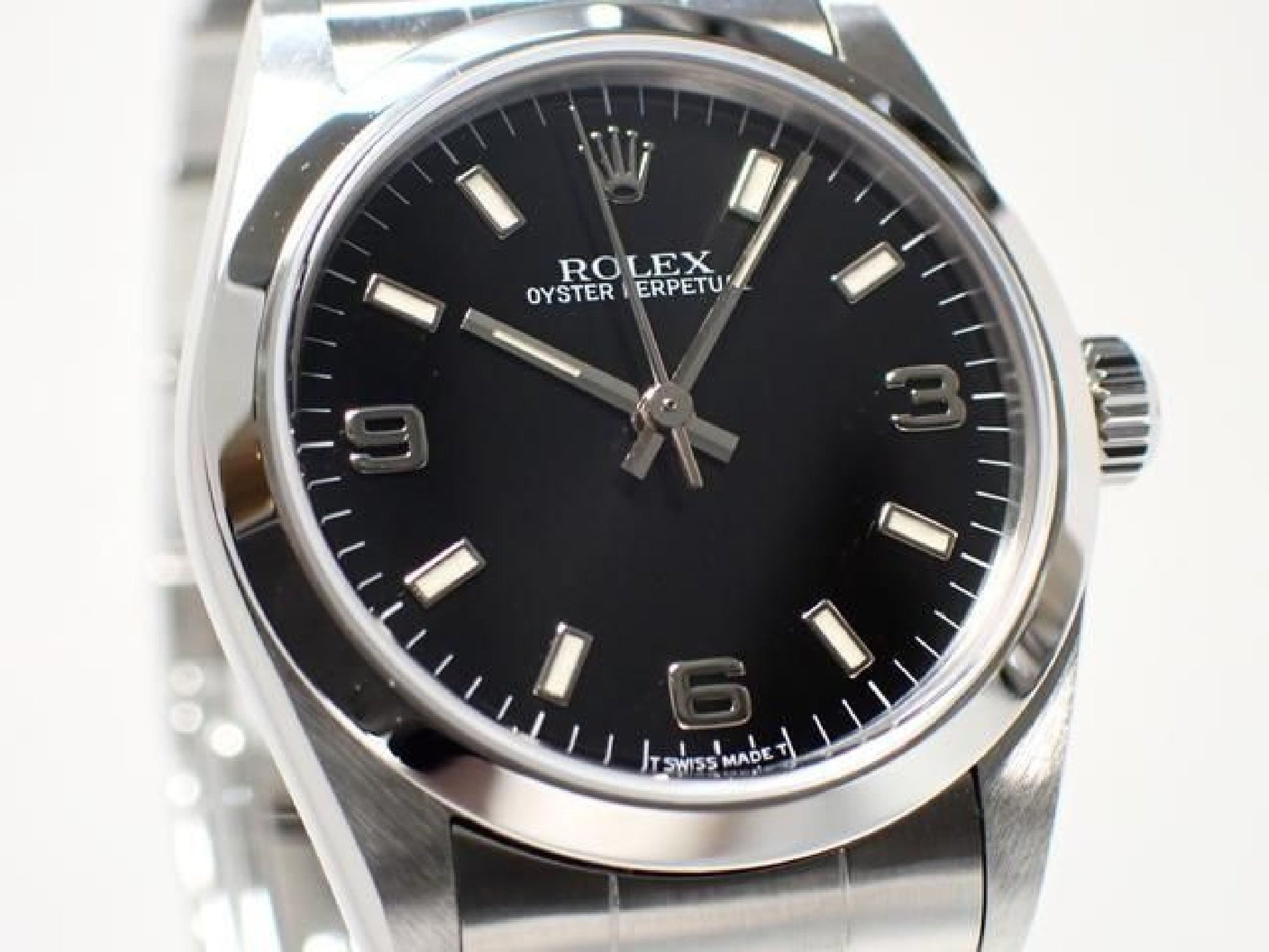 ROLEX Oyster PERPETUAL zwart3 6 9 67480 U-serie '98 Heren 189282561 hannari-shop