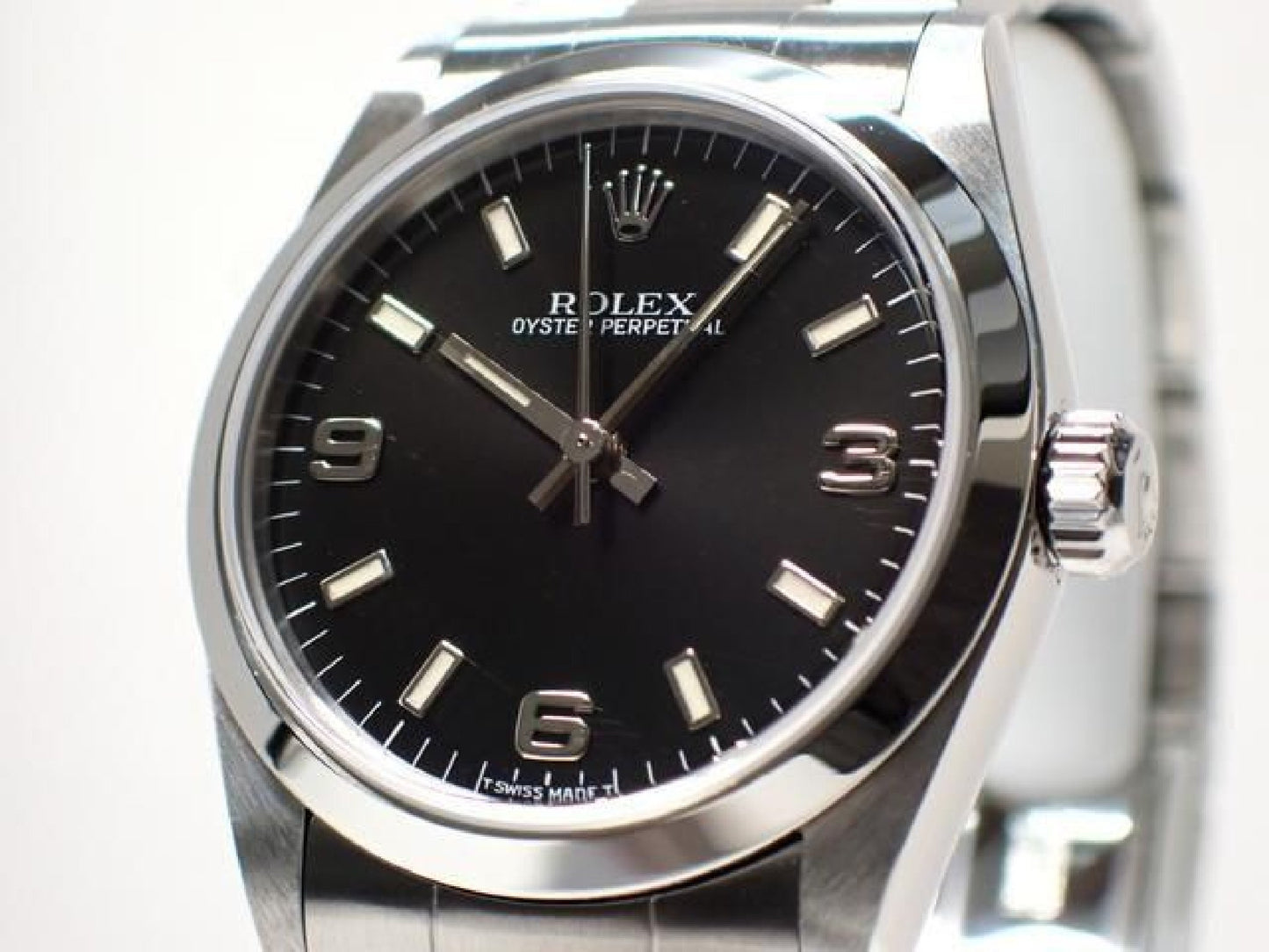 ROLEX Oyster PERPETUAL zwart3 6 9 67480 U-serie '98 Heren 189282561 hannari-shop