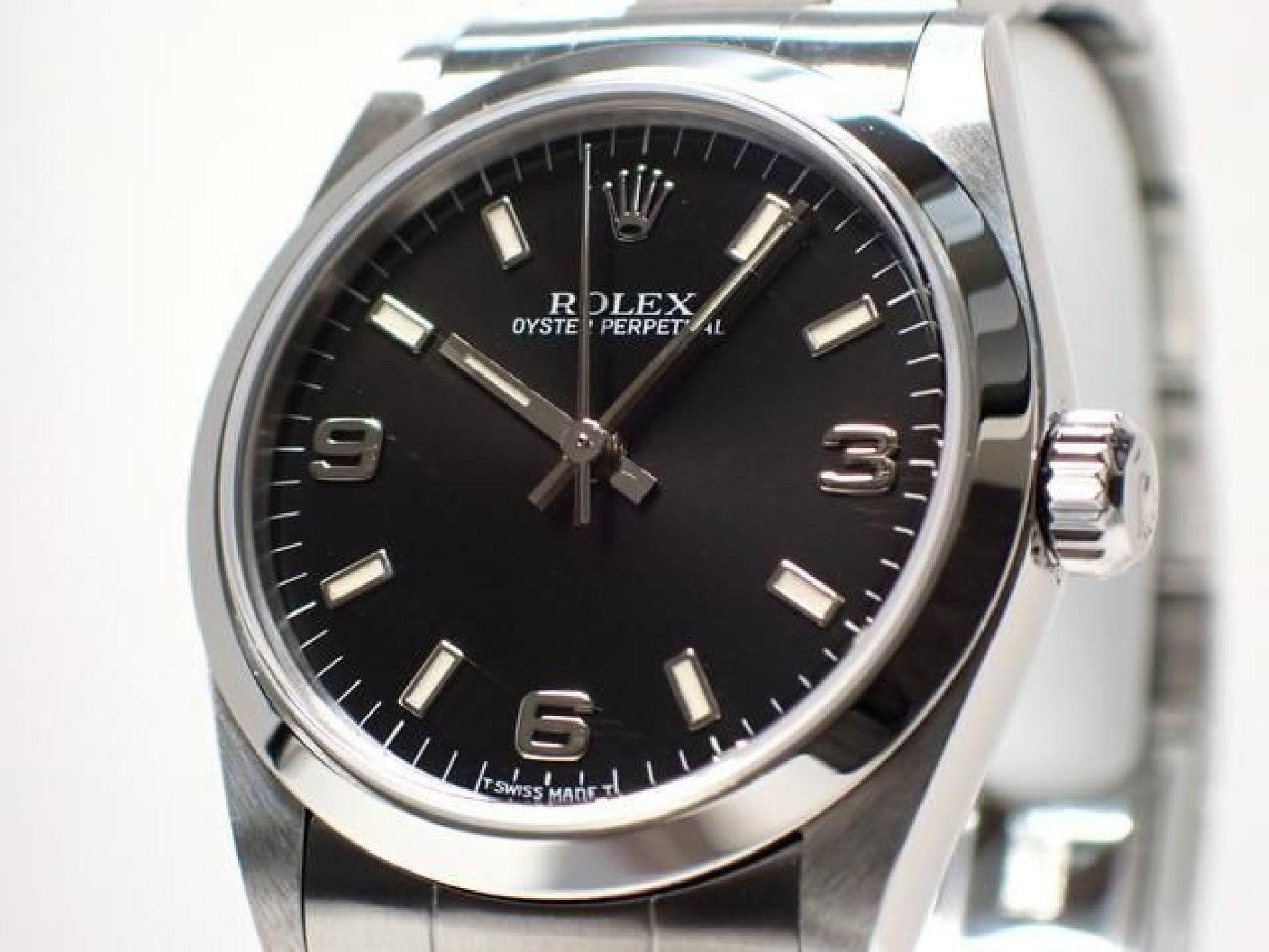 ROLEX Oyster PERPETUAL zwart3 6 9 67480 U-serie '98 Heren 189282561 hannari-shop