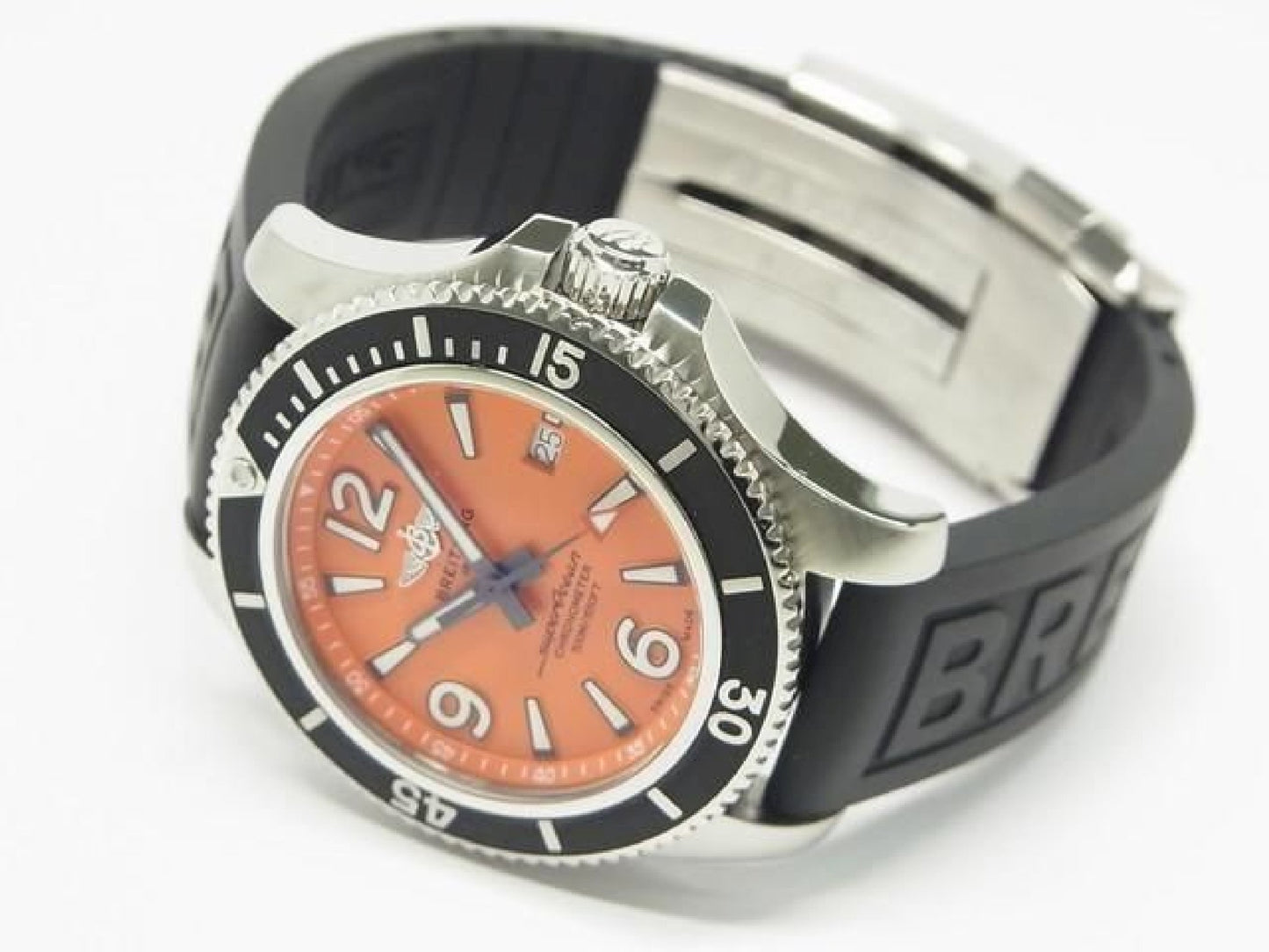 BREITLING Superocean Automatic 42 oranje wijzerplaat heren 190303664 hannari-shop