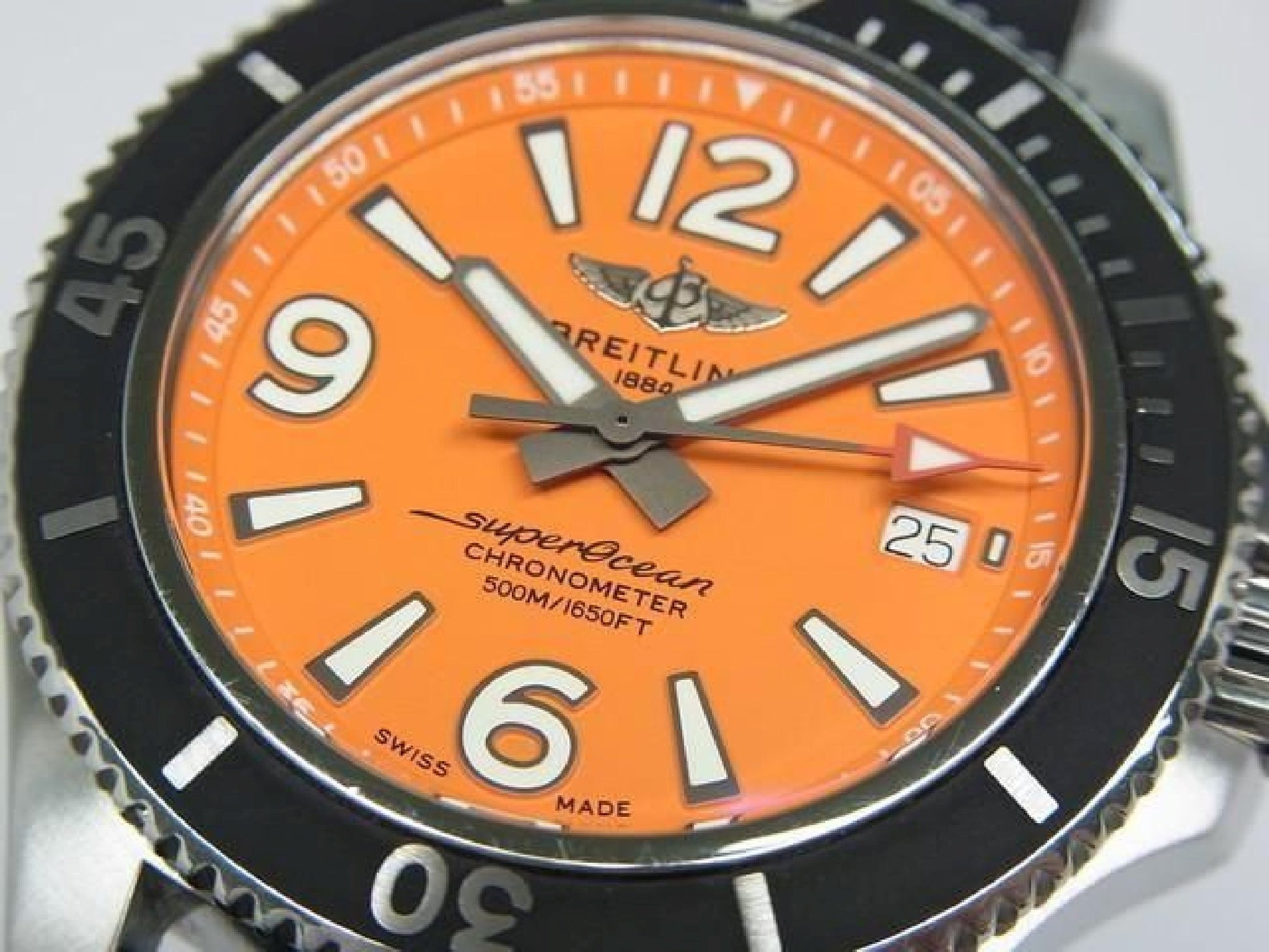 BREITLING Superocean Automatic 42 oranje wijzerplaat heren 190303664 hannari-shop