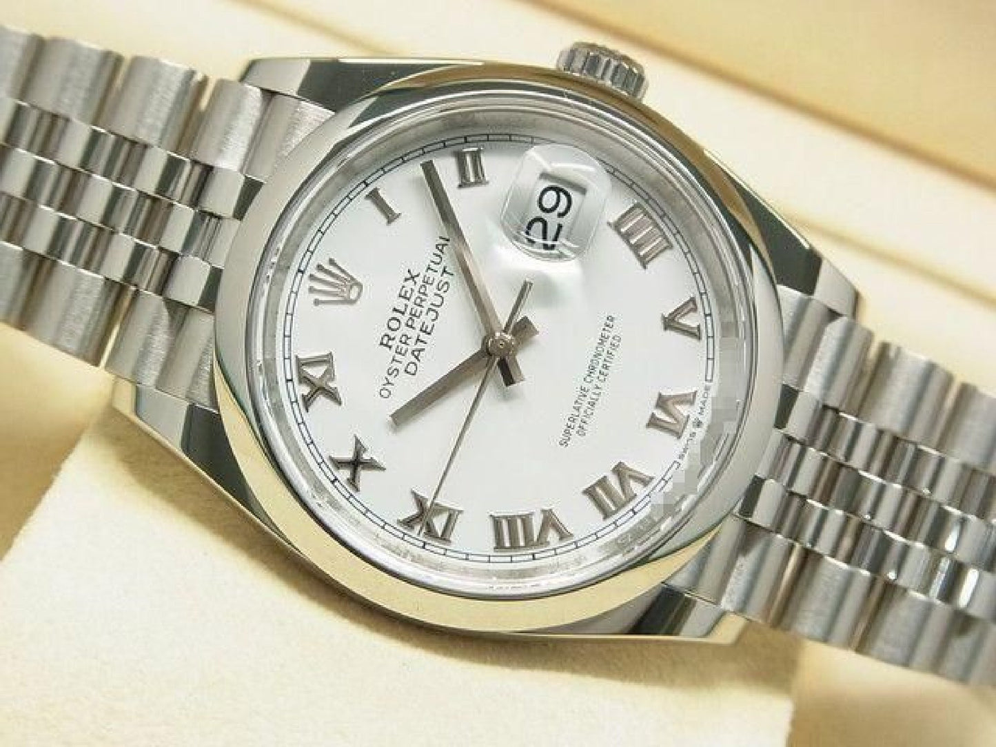 ROLEX Datejust 36 wit Romeins 126200 '21 gekocht Heren 190821862 hannari-shop