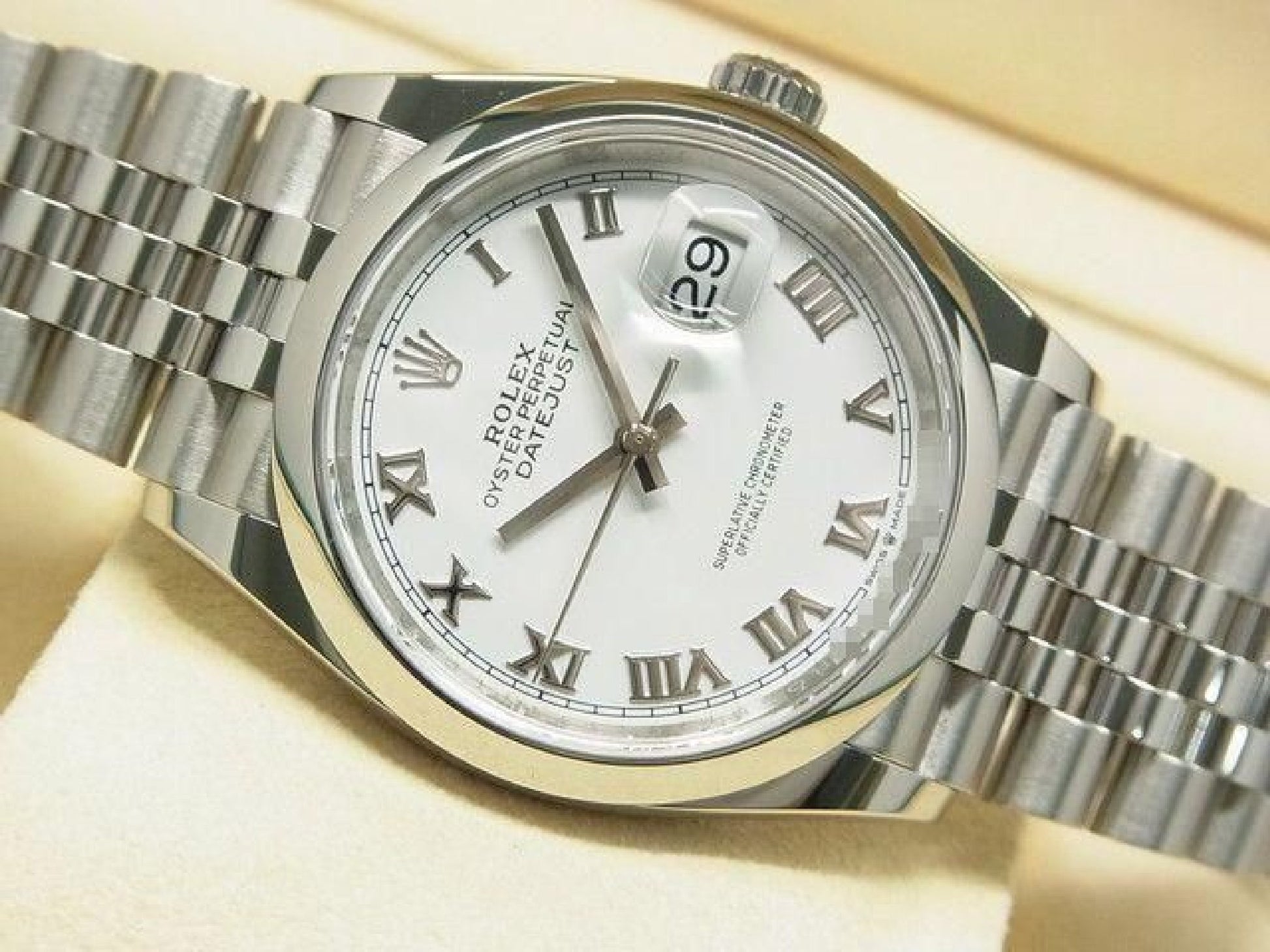 ROLEX Datejust 36 wit Romeins 126200 '21 gekocht Heren 190821862 hannari-shop
