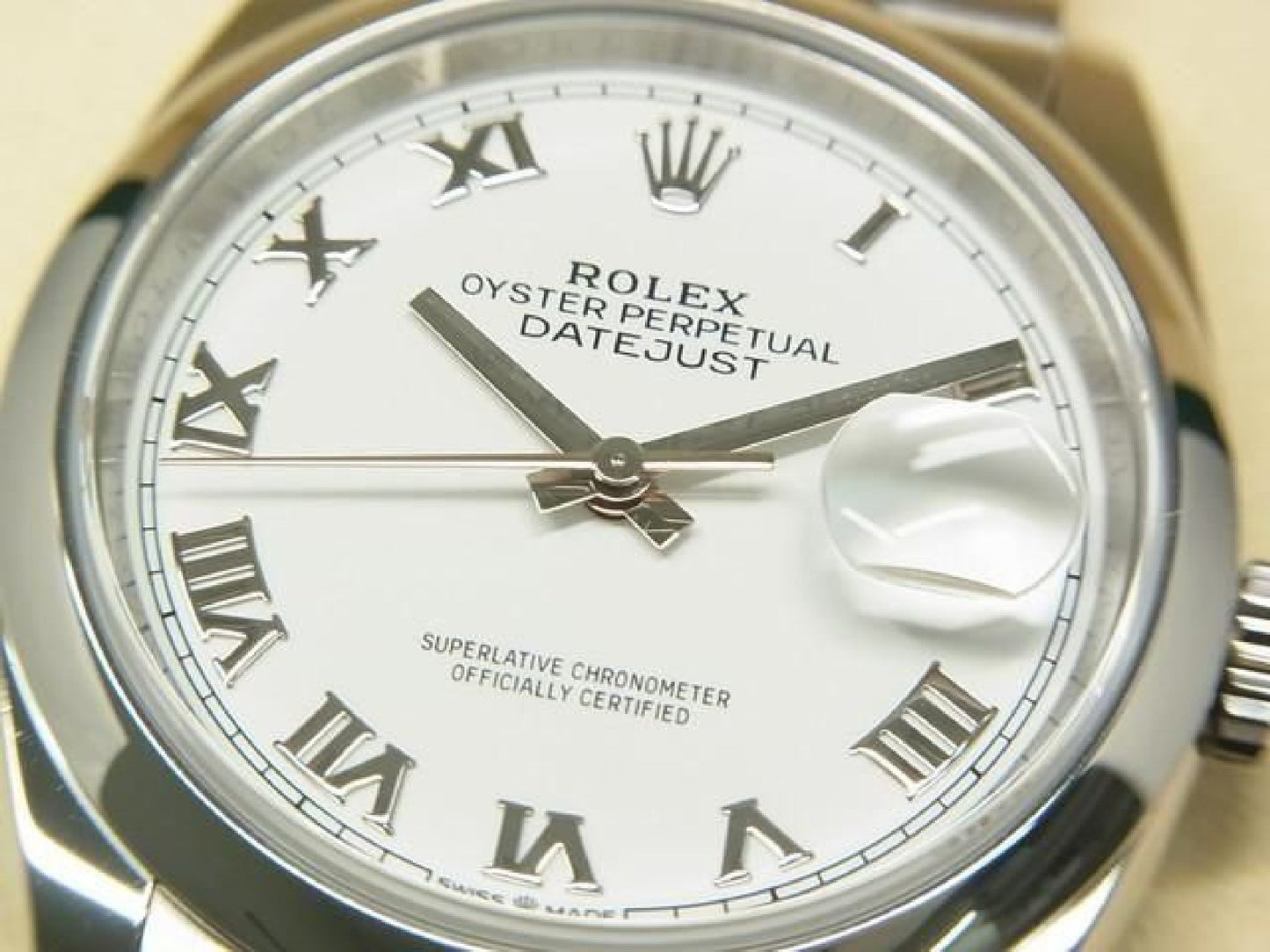 ROLEX Datejust 36 wit Romeins 126200 '21 gekocht Heren 190821862 hannari-shop