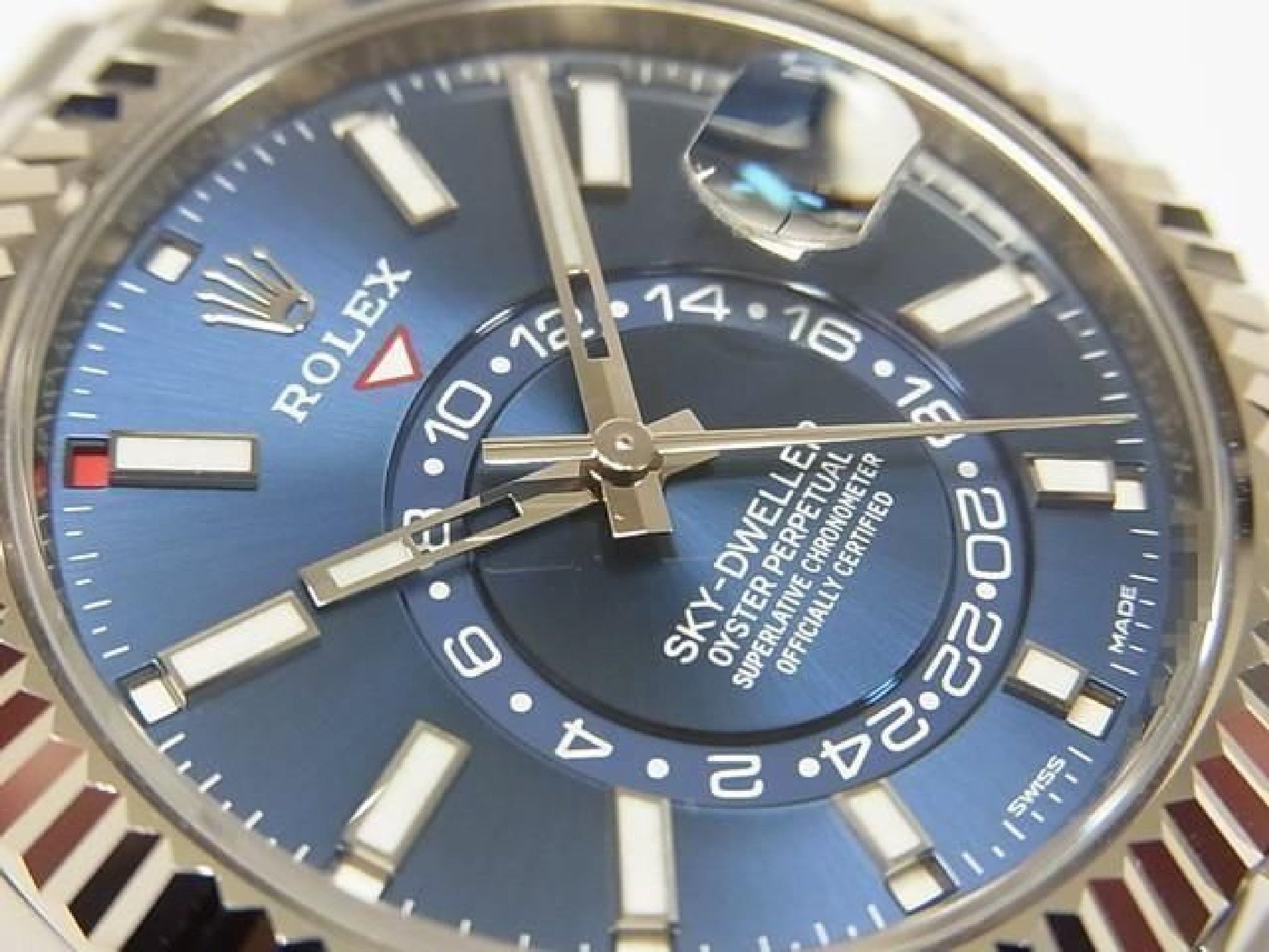 ROLEX Sky-Dweller WG bezel  blue  Jubilee Bracelet Ref.326934 Mens 190952515 hannari-shop