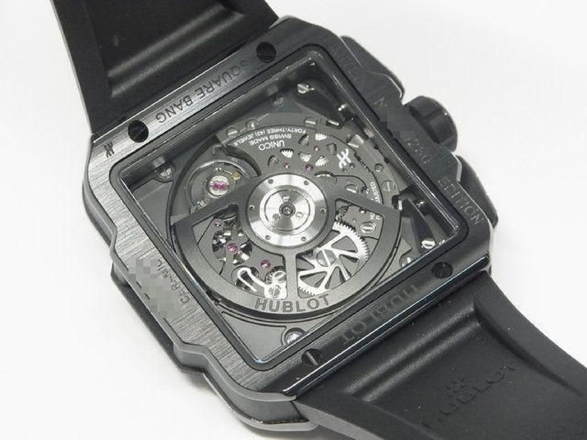 HUBLOT Square Bang Unico volledig zwart wereld250 lot gelimiteerd heren 191479219 hannari-shop