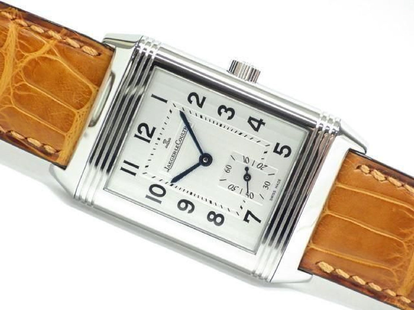 JAEGER LECOULTRE large Reverso silver Ref.Q2708410 Genuine goods Mens 191479534 hannari-shop
