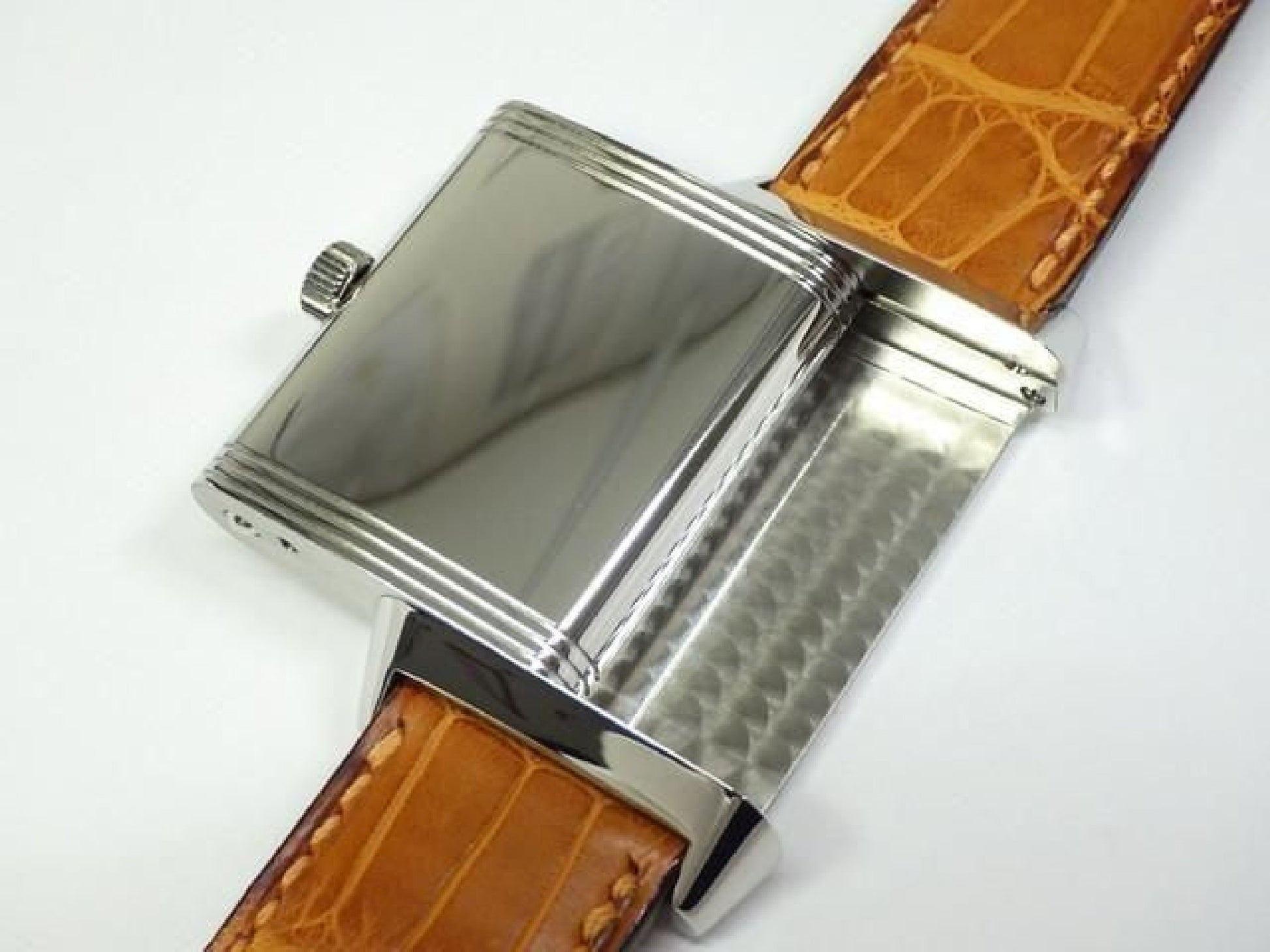JAEGER LECOULTRE large Reverso silver Ref.Q2708410 Genuine goods Mens 191479534 hannari-shop