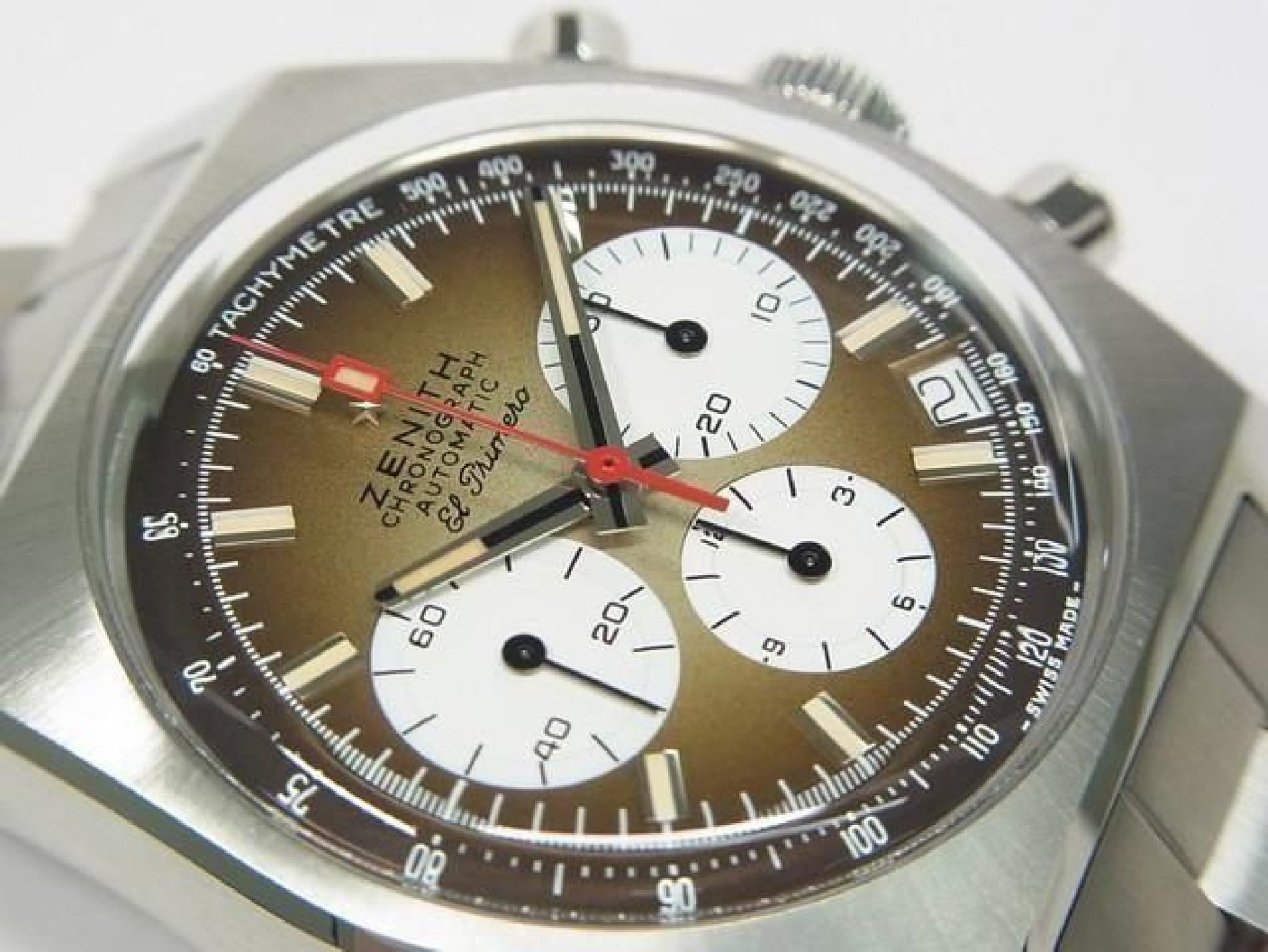 ZENITH Chrono Master Revival El Primero A385 Gradation brown Genuine goods Mens 191604864 hannari-shop