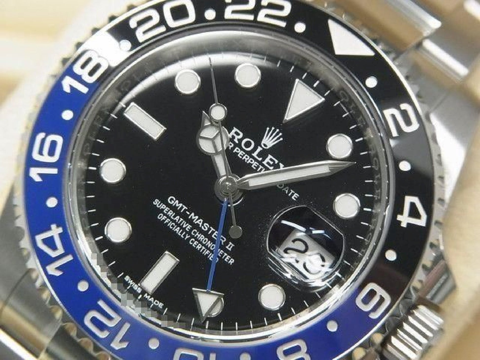 ROLEX GMT MasterII blue black bezel 116710BLNR Oyster Bracelet protective seal unused Mens 191616105 hannari-shop