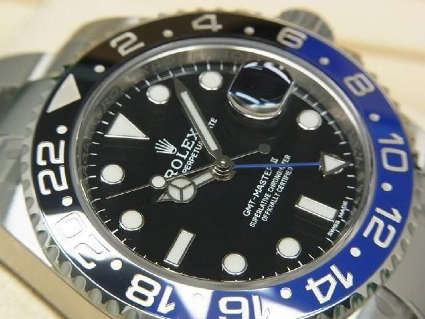 ROLEX GMT MasterII blue black bezel 116710BLNR Oyster Bracelet protective seal unused Mens 191616105 hannari-shop