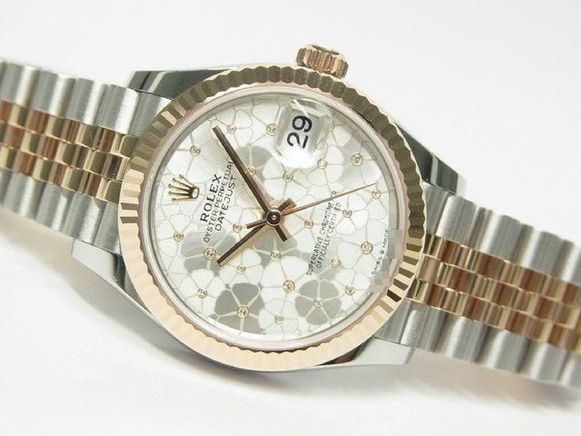 ROLEX Datejust 31 SS x Everose Gold combinatie met bloemmotief 278271 Heren 191629072 hannari-shop