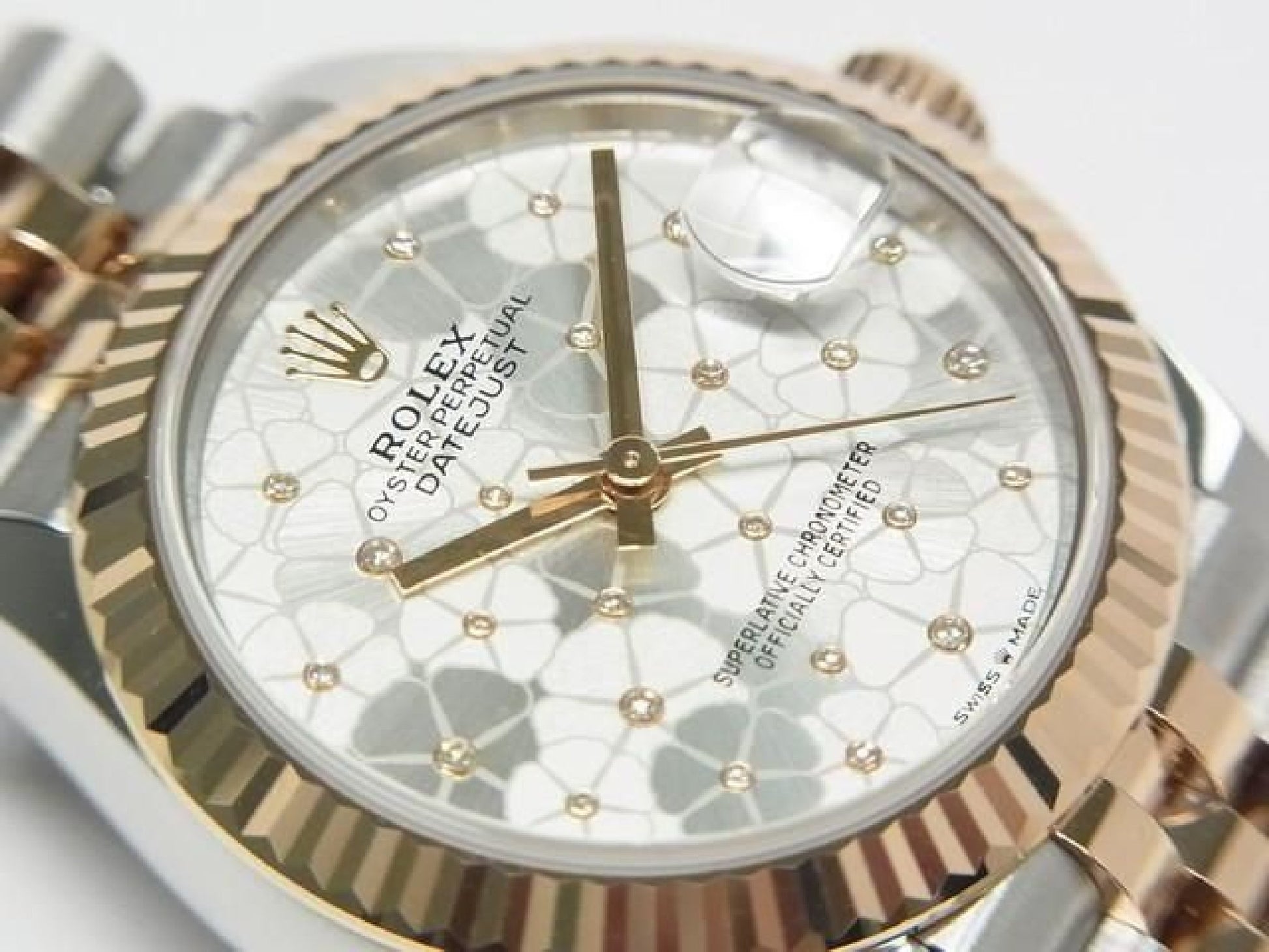 ROLEX Datejust 31 SS x Everose Gold combinatie met bloemmotief 278271 Heren 191629072 hannari-shop