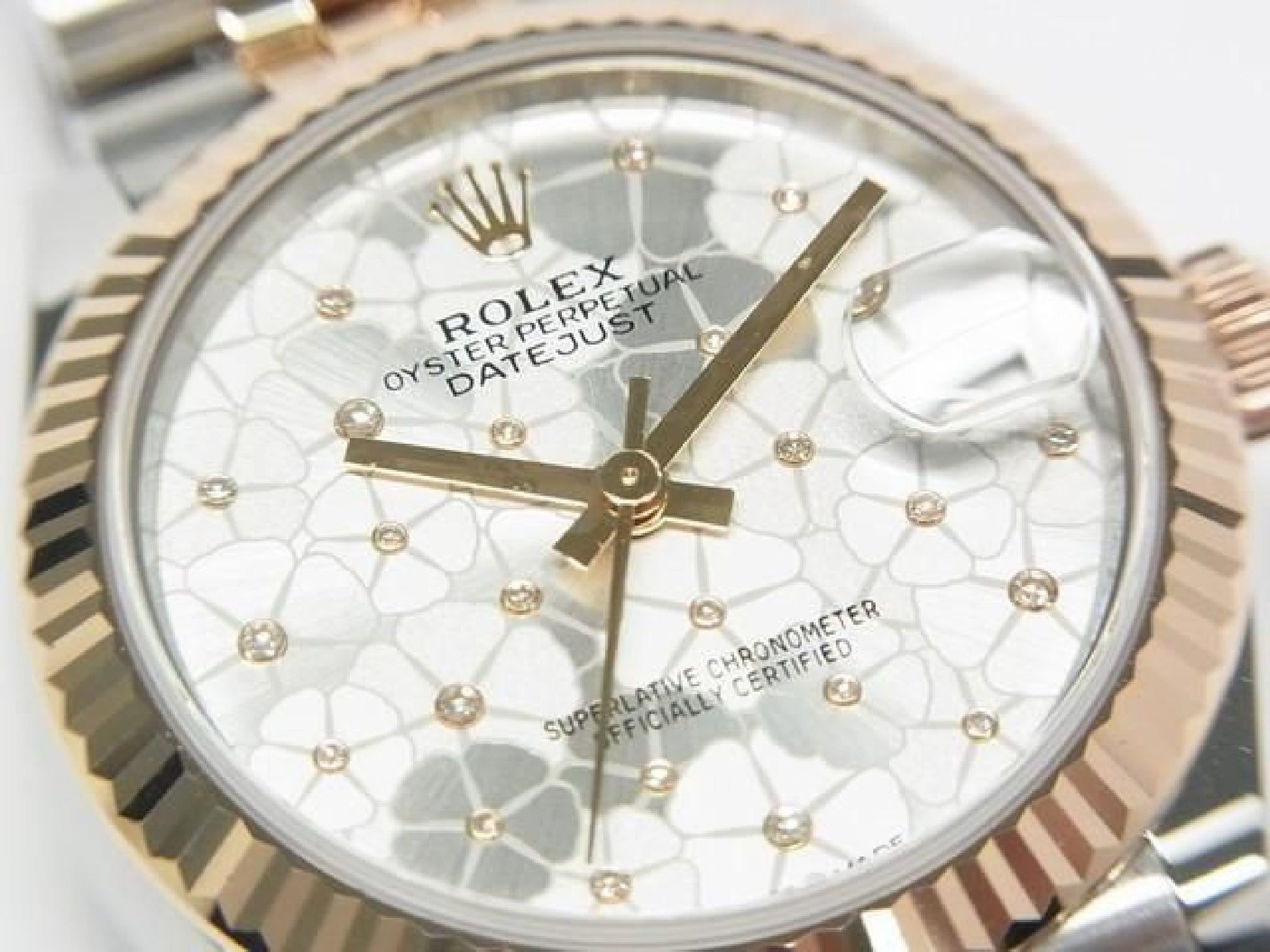ROLEX Datejust 31 SS x Everose Gold combinatie met bloemmotief 278271 Heren 191629072 hannari-shop