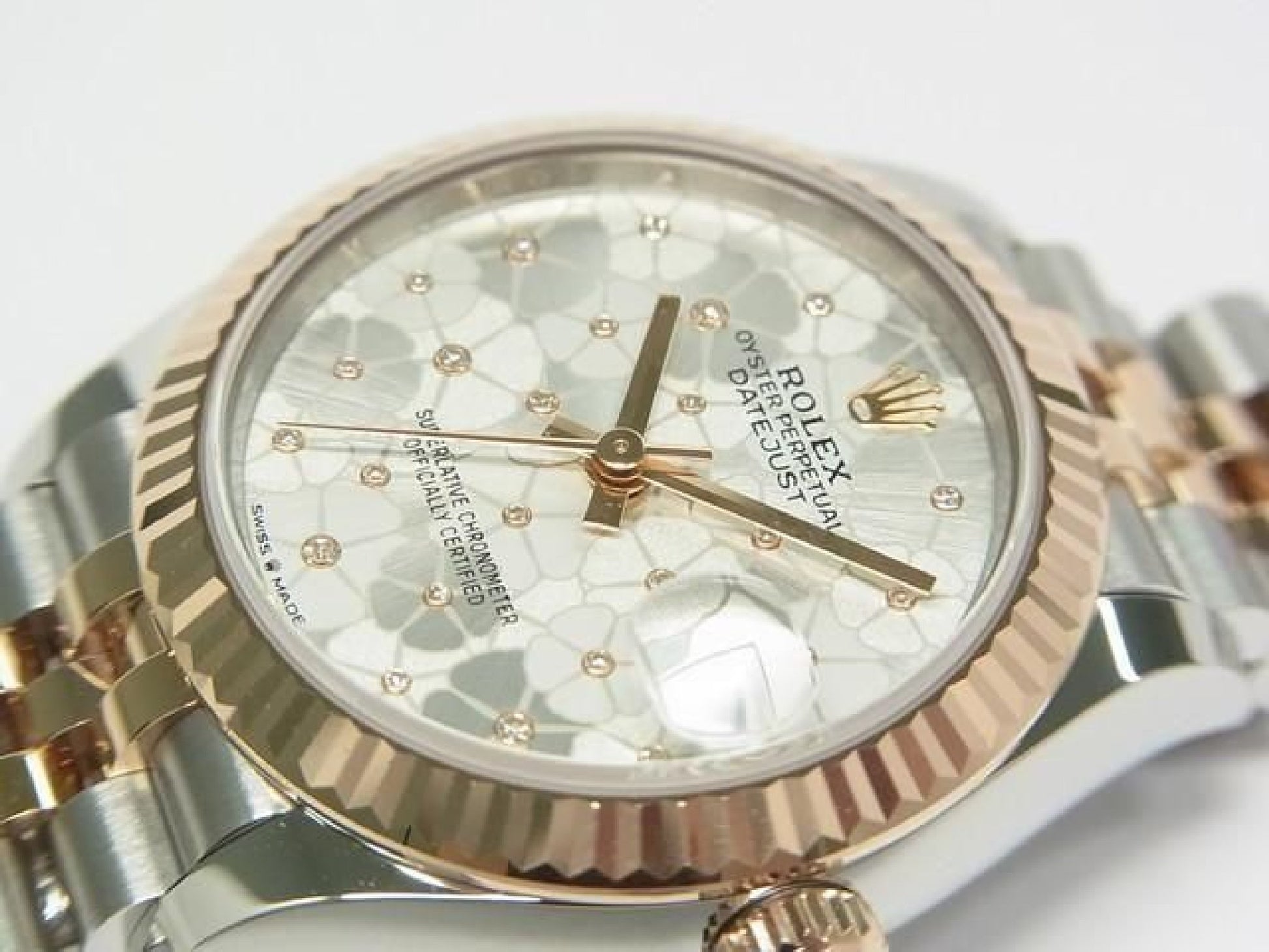 ROLEX Datejust 31 SS x Everose Gold combinatie met bloemmotief 278271 Heren 191629072 hannari-shop