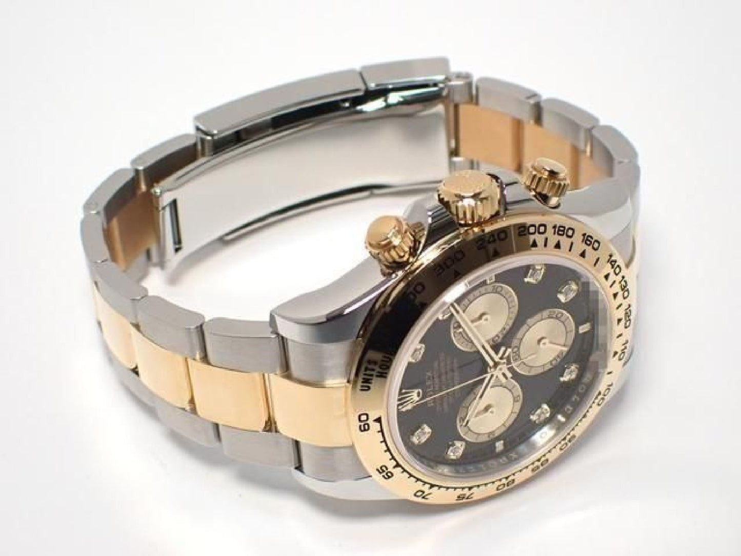 ROLEX Daytona SS x18KYG combinatie zwarte wijzerplaat 8P diamant 126503G '24 Heren 191676992 hannari-shop