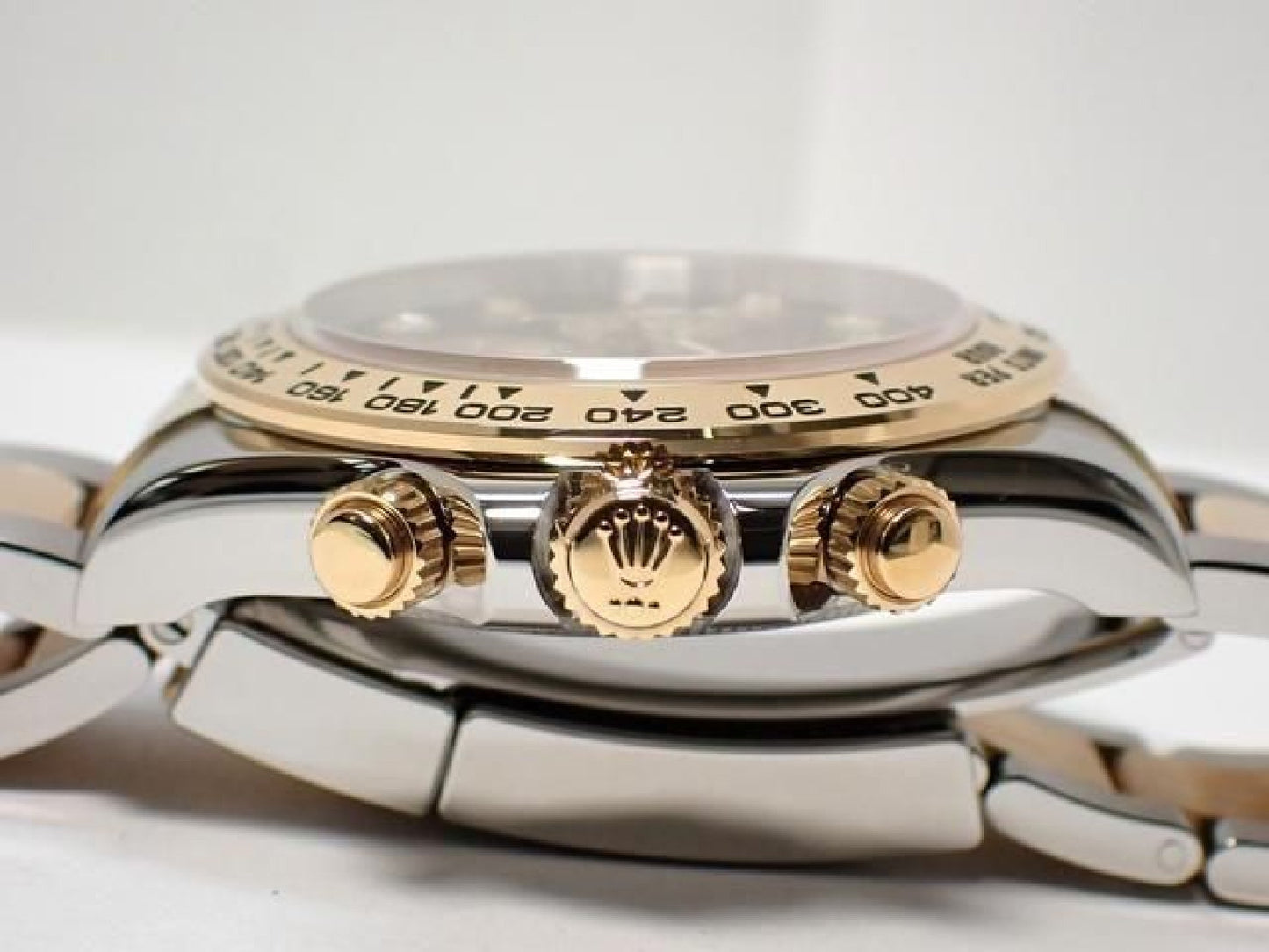 ROLEX Daytona SS x18KYG combinatie zwarte wijzerplaat 8P diamant 126503G '24 Heren 191676992 hannari-shop
