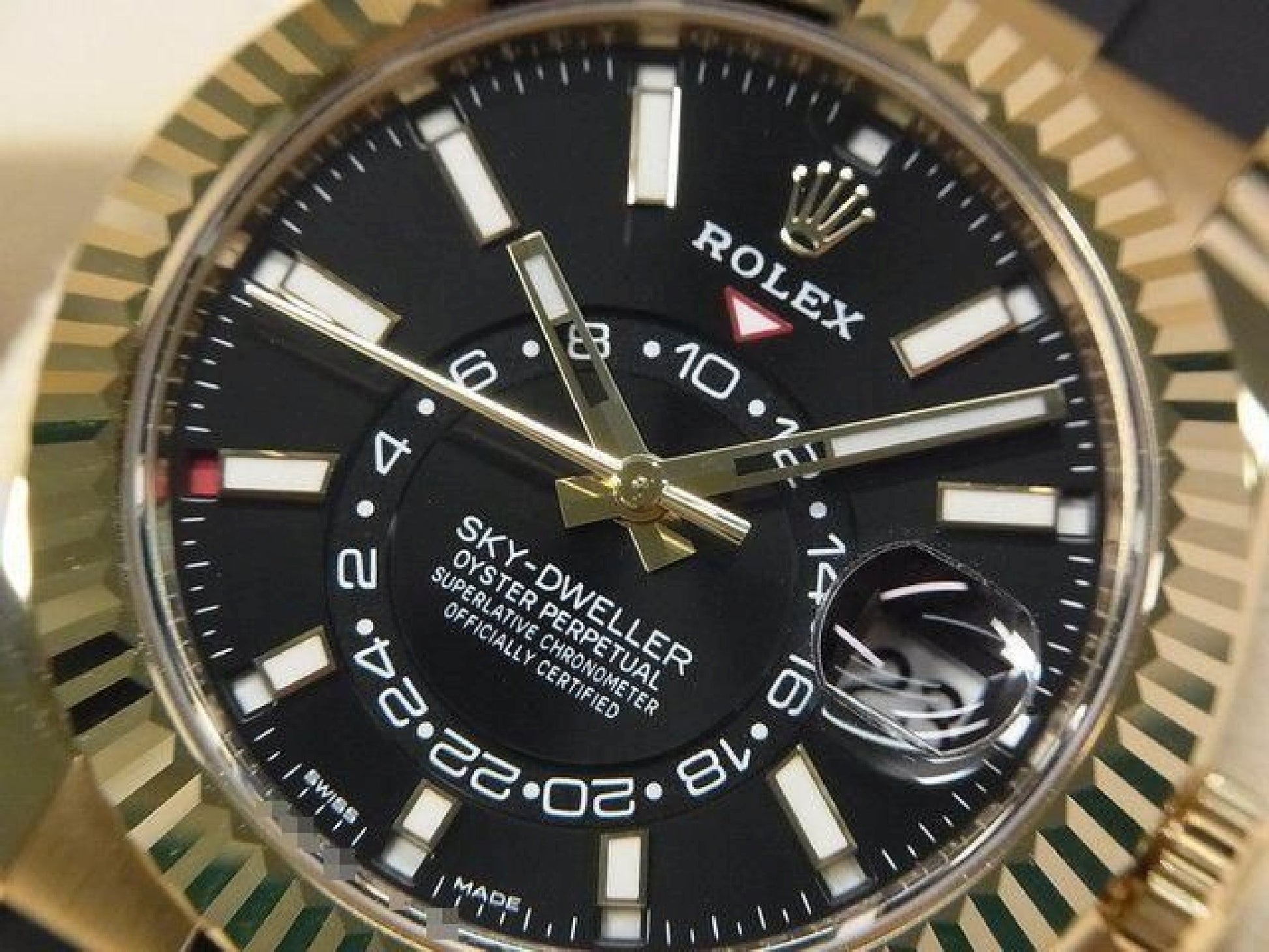 ROLEX Sky-Dweller 18KYG zwarte wijzerplaat 326238 Heren 191758815 hannari-shop