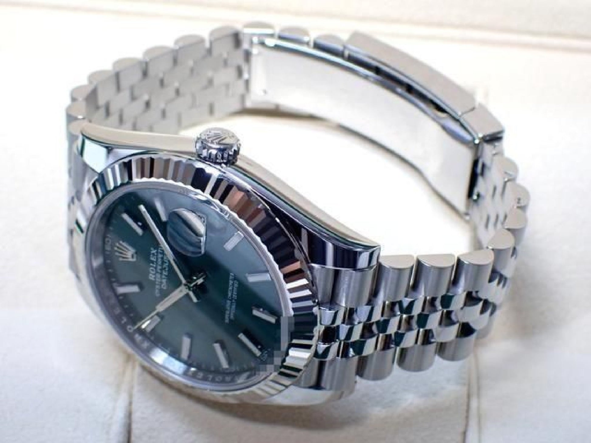 ROLEX Datejust 41 mint-green Jubilee Bracelet 126334 Mens 191773907 hannari-shop