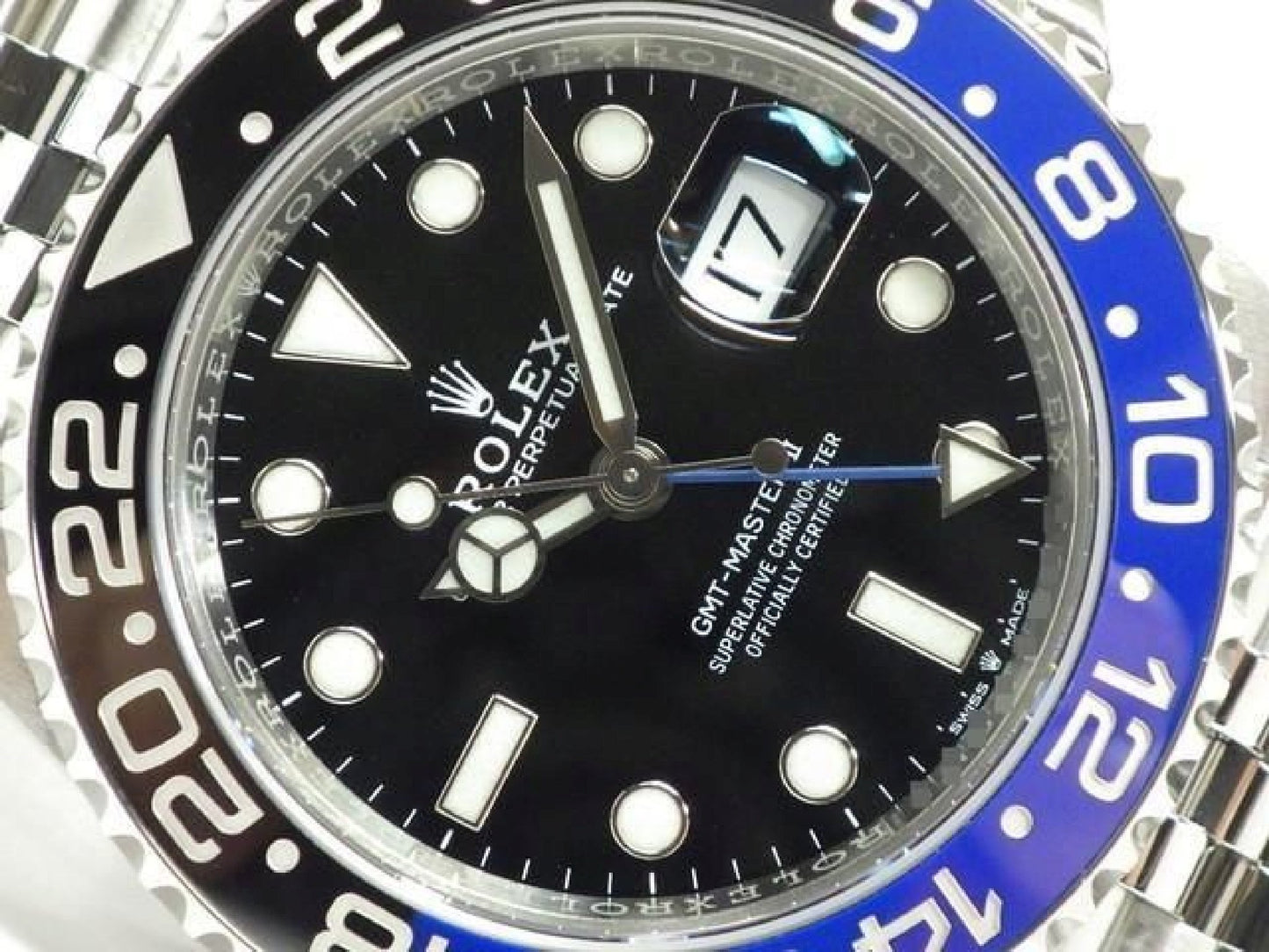 ROLEX GMT MasterII blue black bezel Ref.126710BLNR Jubilee Bracelet Mens 191797715 hannari-shop