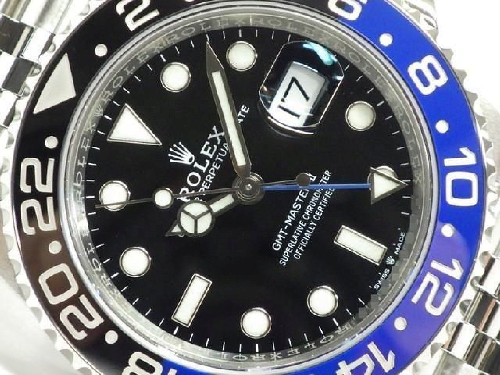 ROLEX GMT MasterII blue black bezel Ref.126710BLNR Jubilee Bracelet Mens 191797715 hannari-shop