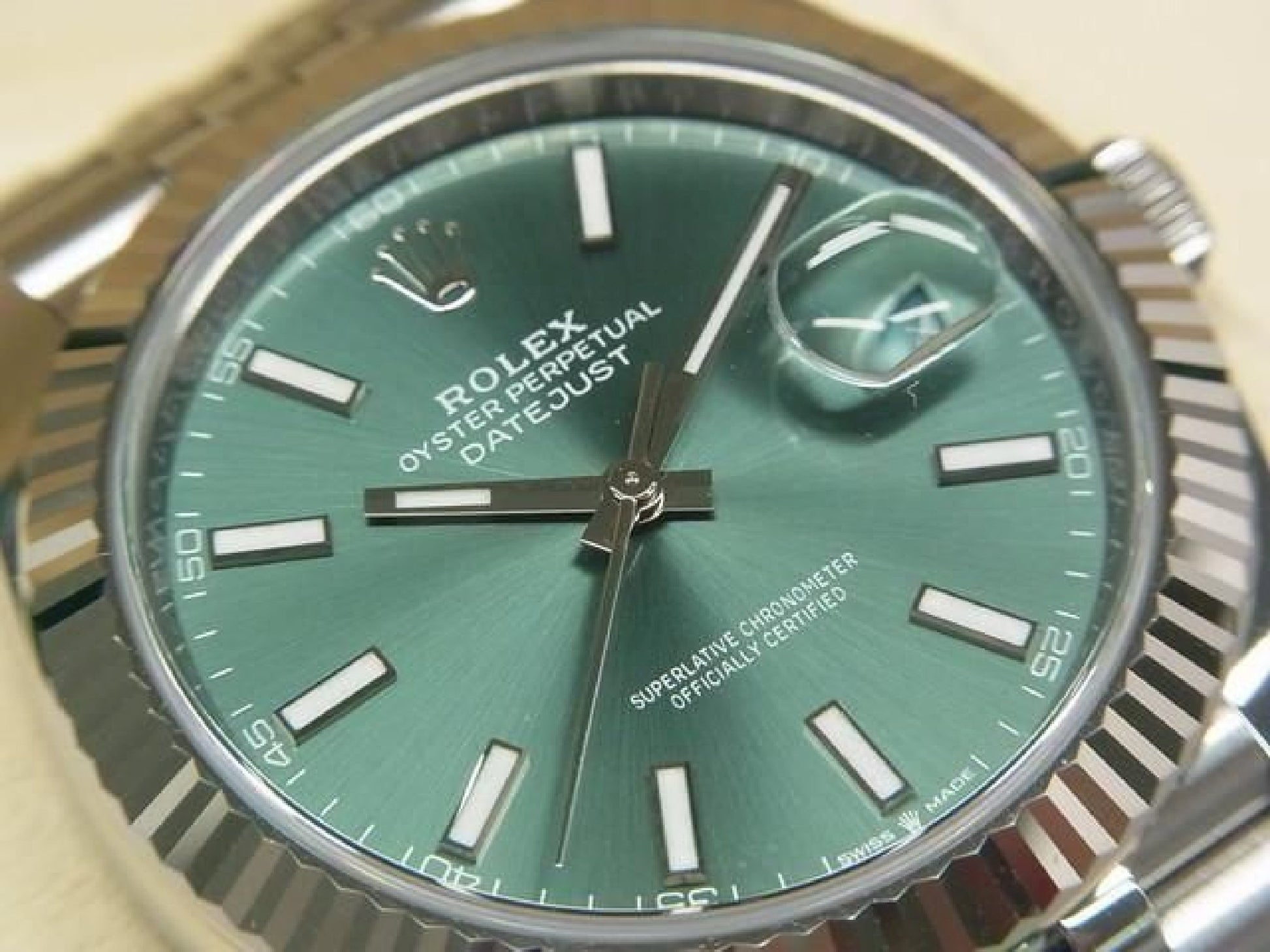 ROLEX Datejust 41 muntgroene wijzerplaat 126334 Jubilee armband Heren 191858255 hannari-shop