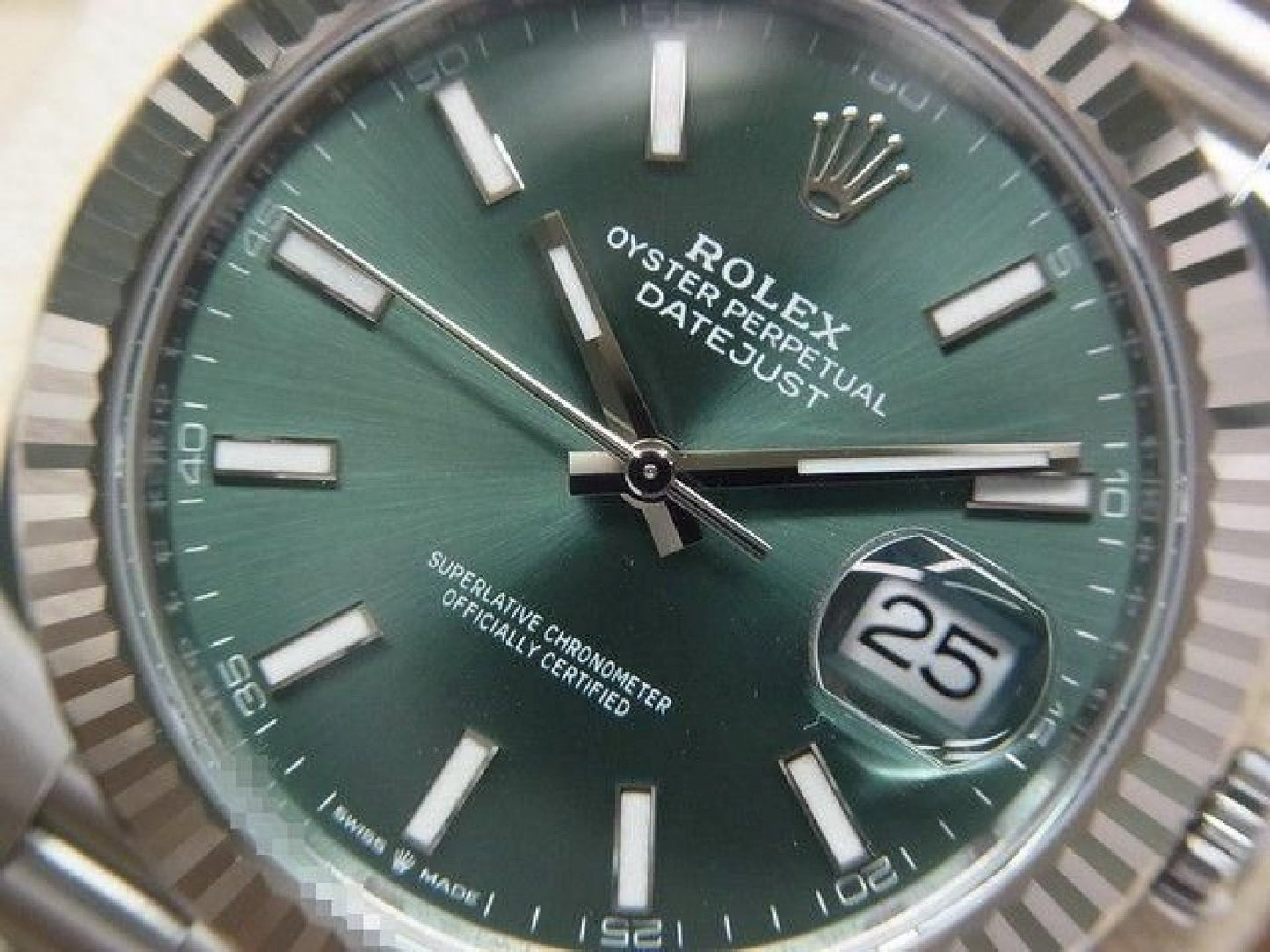 ROLEX Datejust 41 muntgroene wijzerplaat 126334 Jubilee armband Heren 191858255 hannari-shop