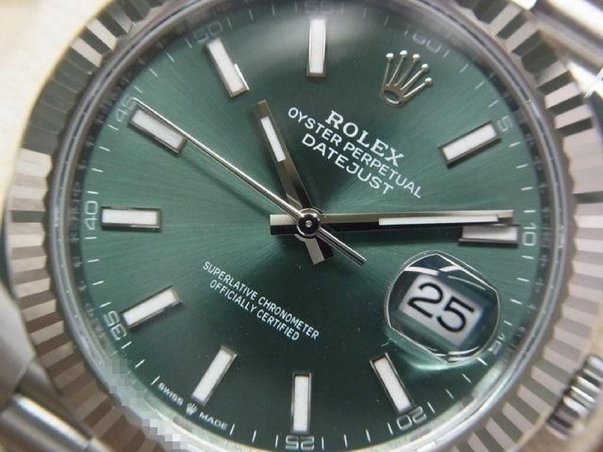 ROLEX Datejust 41 muntgroene wijzerplaat 126334 Jubilee armband Heren 191858255 hannari-shop