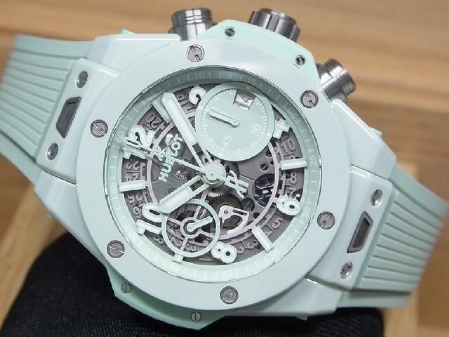 HUBLOT Big Bang Unico mintgroene keramiek 42 MM 441.GS.5221.RX Heren 191858546 hannari-shop