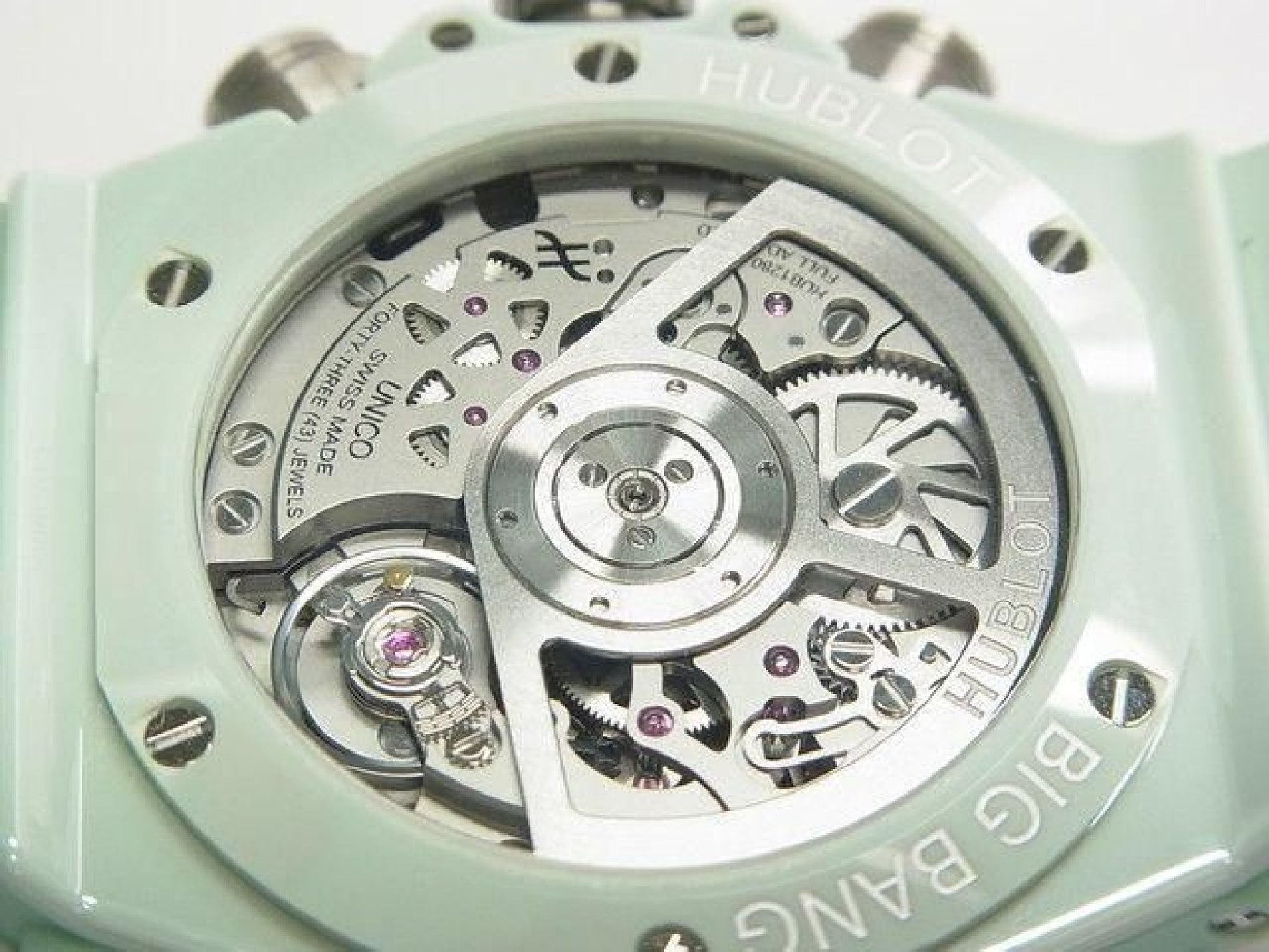 HUBLOT Big Bang Unico mintgroene keramiek 42 MM 441.GS.5221.RX Heren 191858546 hannari-shop