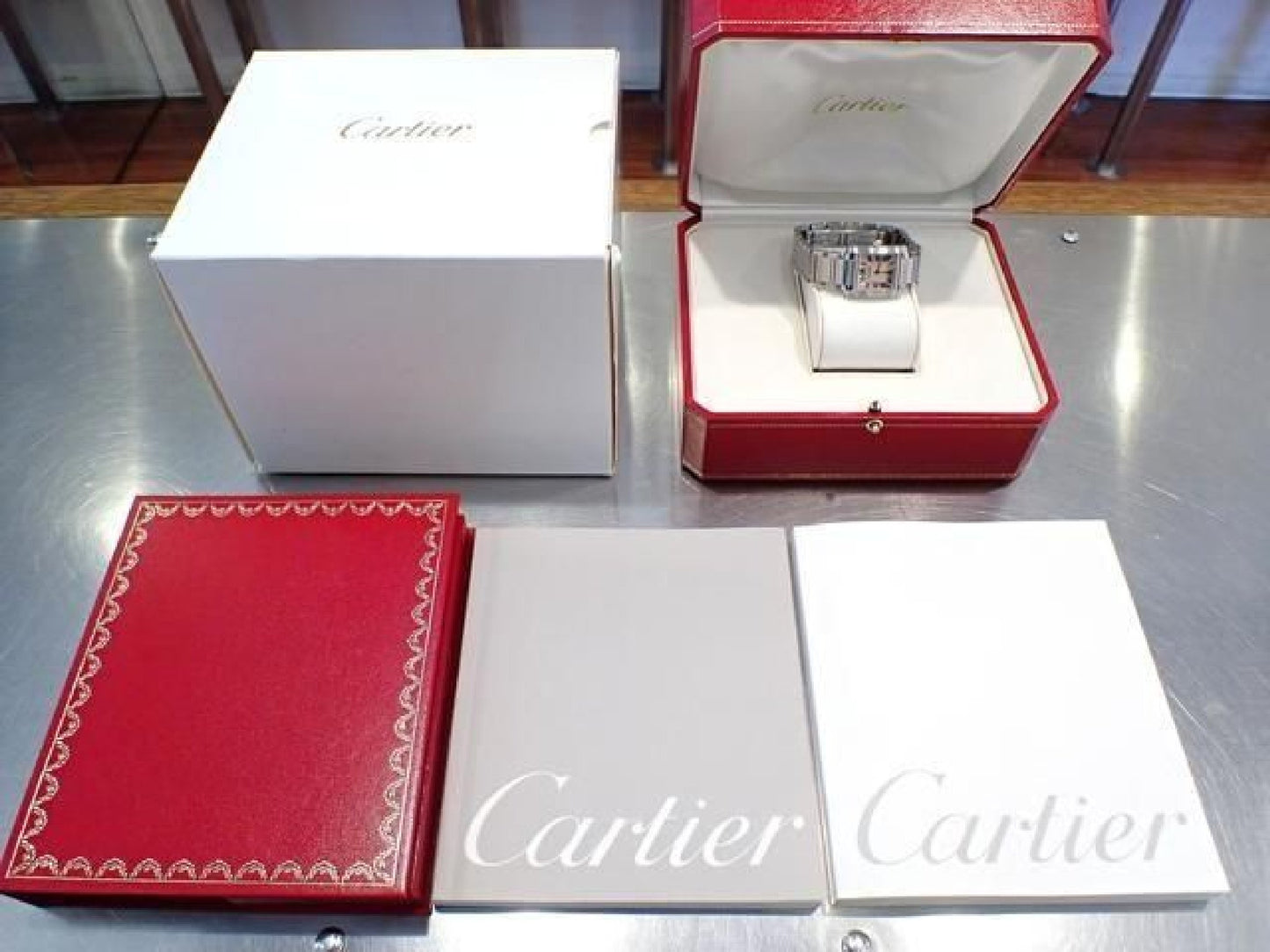 CARTIER Dames Tank Francaise SM PG combinatie W51027Q4 '04 Dames 192049839 hannari-shop
