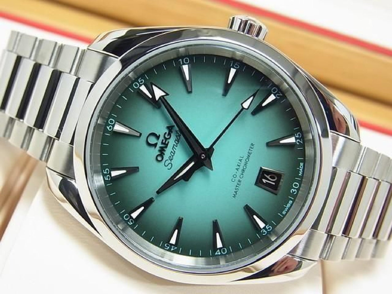 OMEGA SEA MASTER AquaTerra 150M 38 MM turquoise Heren 192109820 hannari-shop