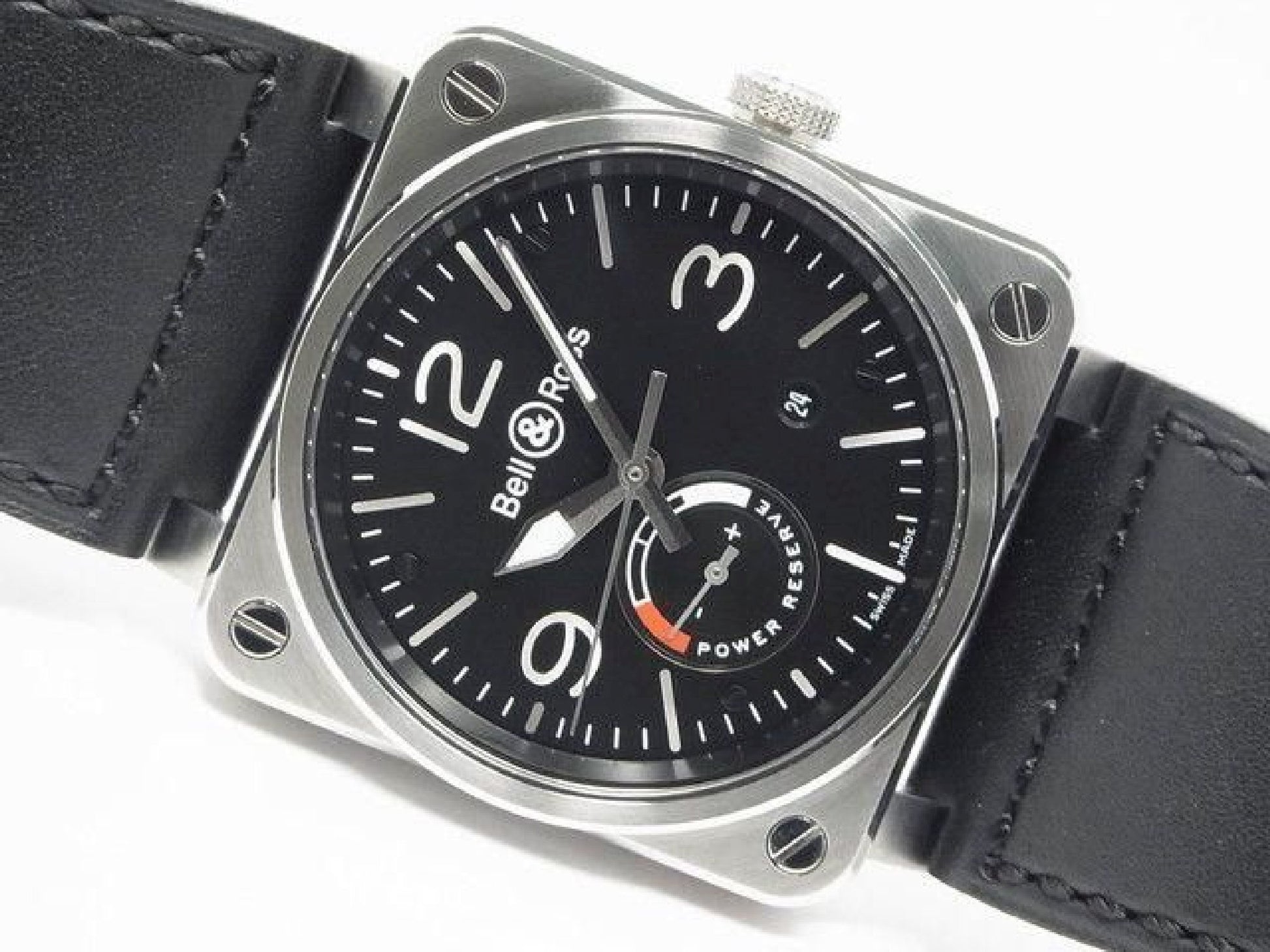 BELL & ROSS BR03-97 Reserve de Marche BR0397-BL-SI/SCA Genuine goods Mens 192234983 hannari-shop
