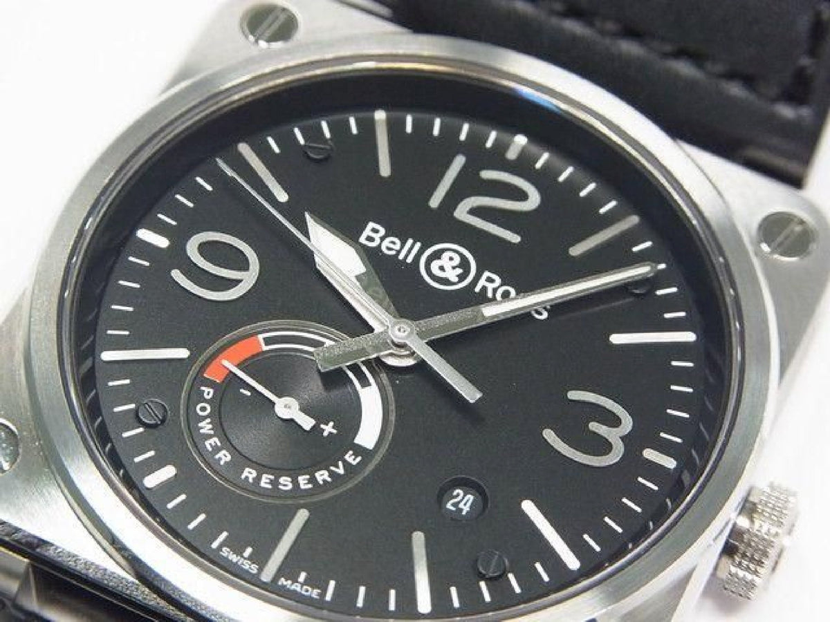 BELL & ROSS BR03-97 Reserve de Marche BR0397-BL-SI/SCA Genuine goods Mens 192234983 hannari-shop