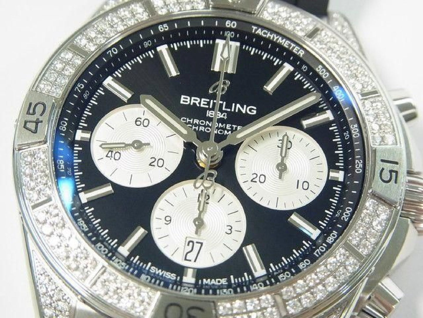 BREITLING Chrono Mat B01 44 zwarte bezel met diamant Boutique Limited Heren 192291512 hannari-shop