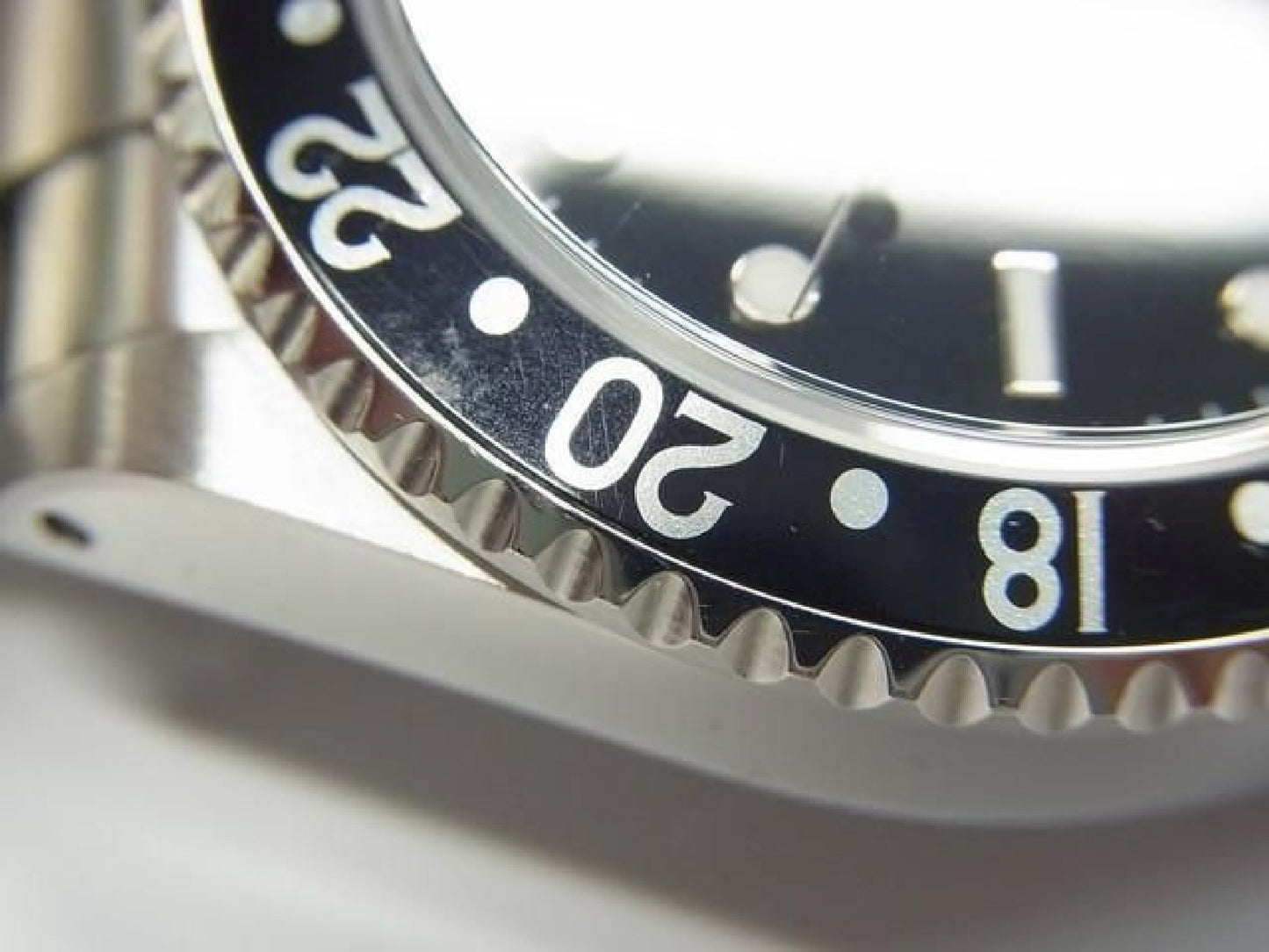 ROLEX GMT MasterII zwarte lunette 16710 P-serie Heren 192410766 hannari-shop