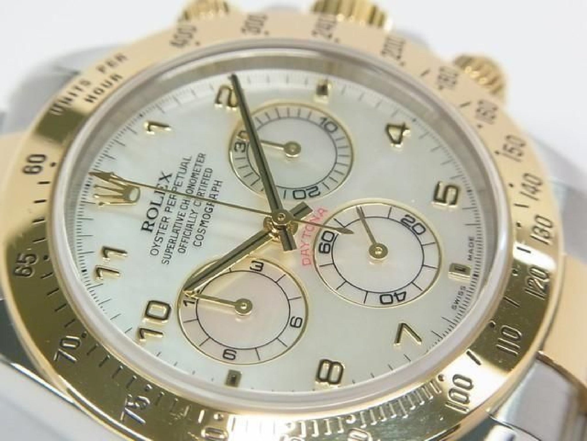ROLEX Daytona SS xYG combination white Shell 116523 Y series Mens 192416387 hannari-shop