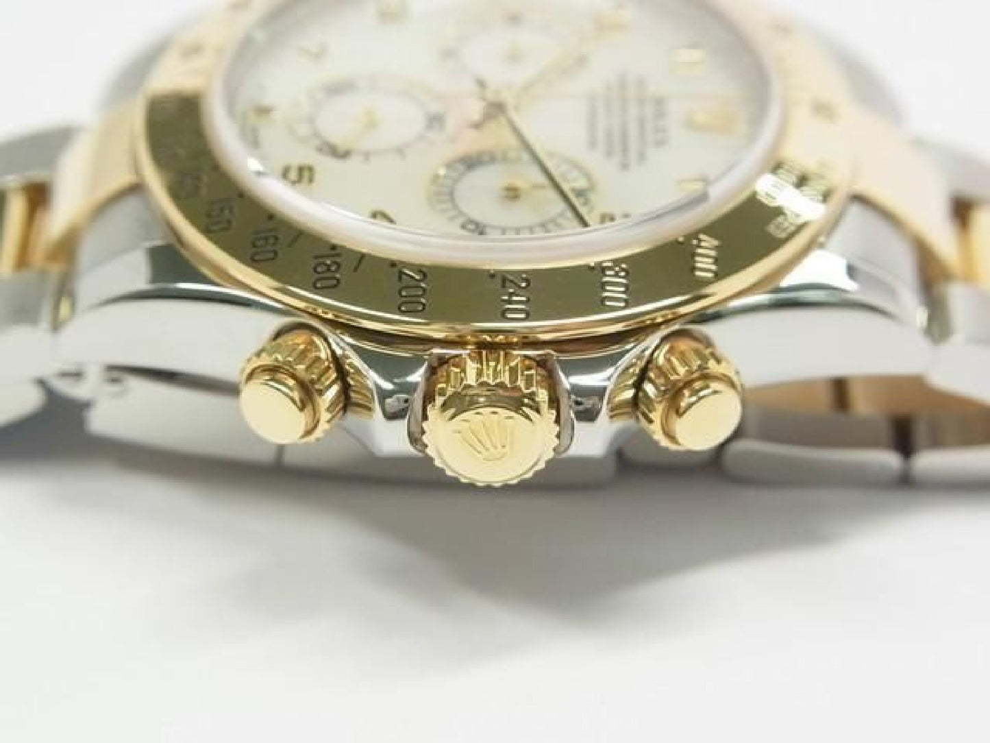 ROLEX Daytona SS xYG combination white Shell 116523 Y series Mens 192416387 hannari-shop
